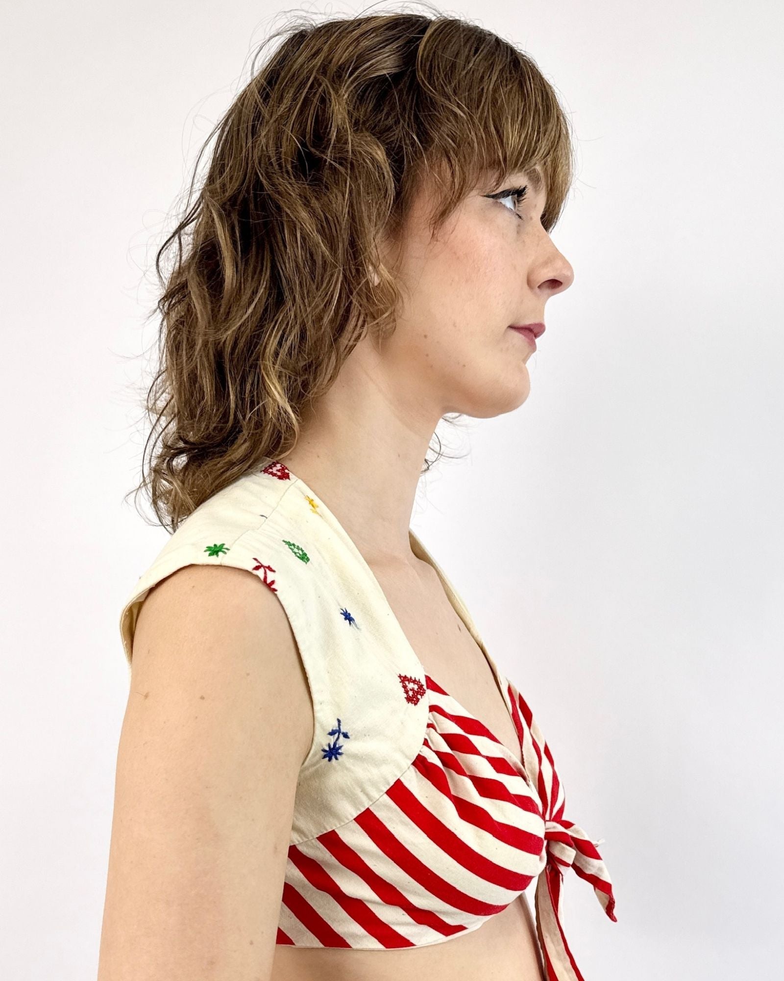 Fresh n' Flirty Embroidered Crop Top