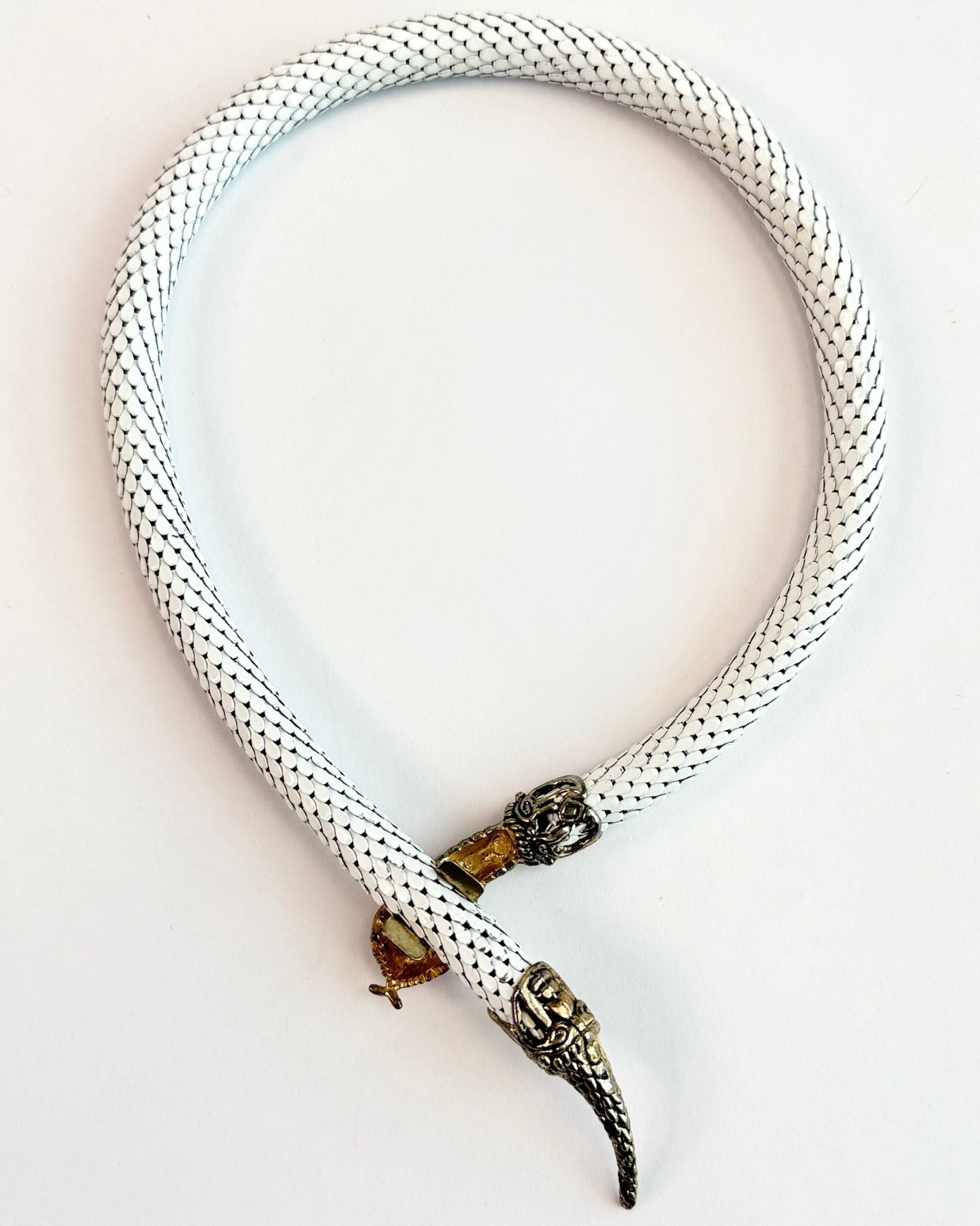 White Choker Snake Necklace