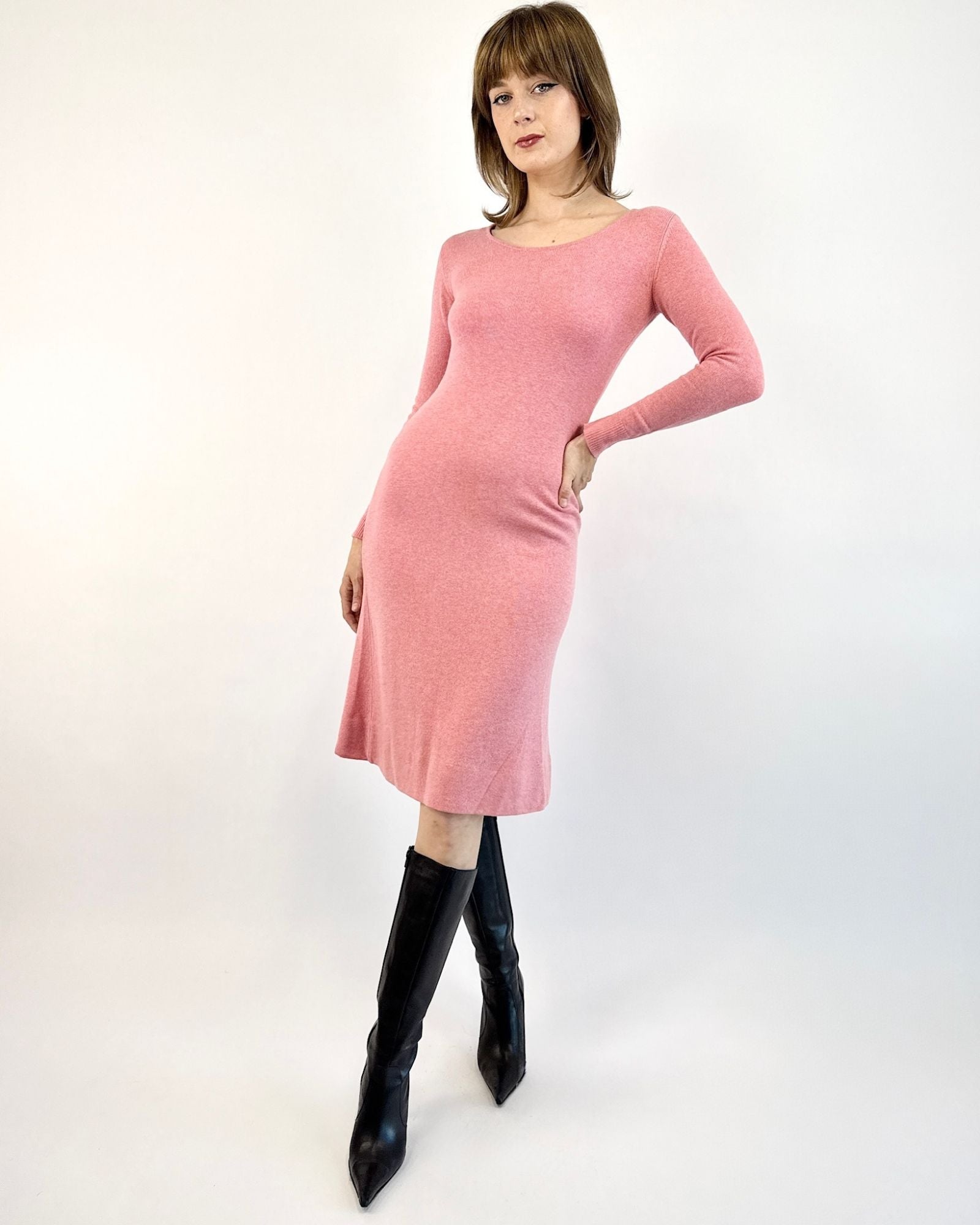 Halston Pink Dreams Cashmere Dress