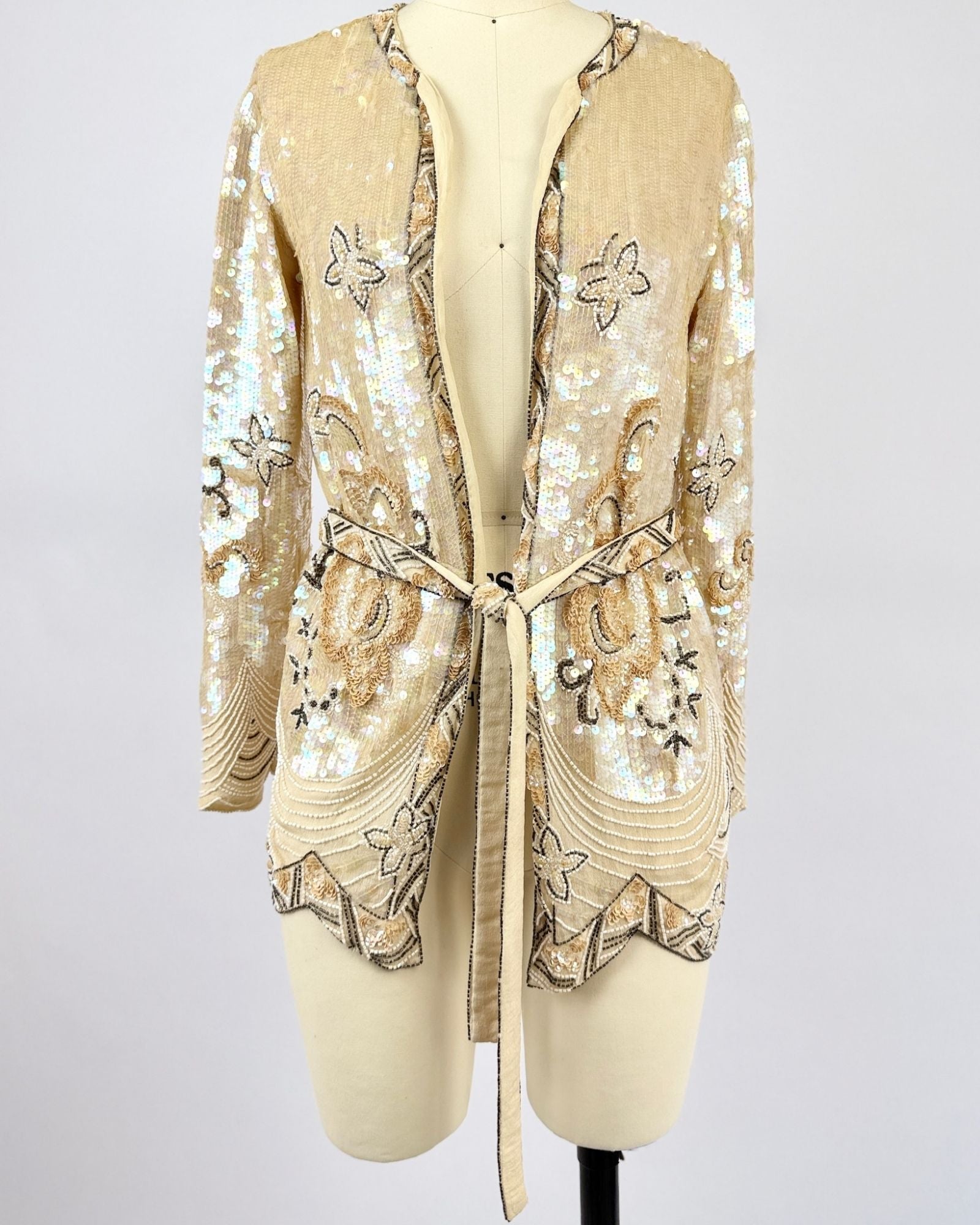Delicate Cream Sequin Jacket