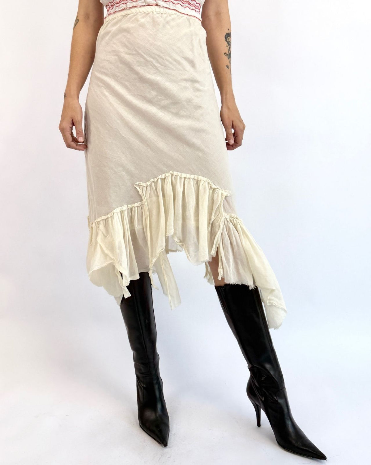 A Wishing Token White Gauze Skirt