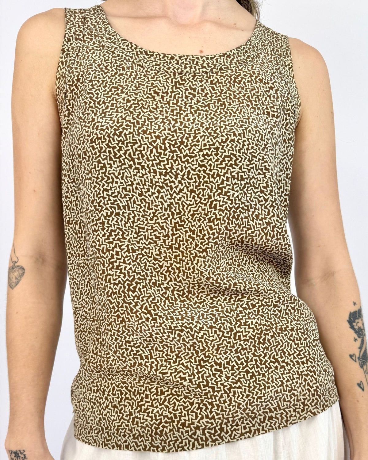 Chanel Squiggle On Silk Tank
