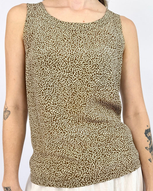 Chanel Squiggle On Silk Tank