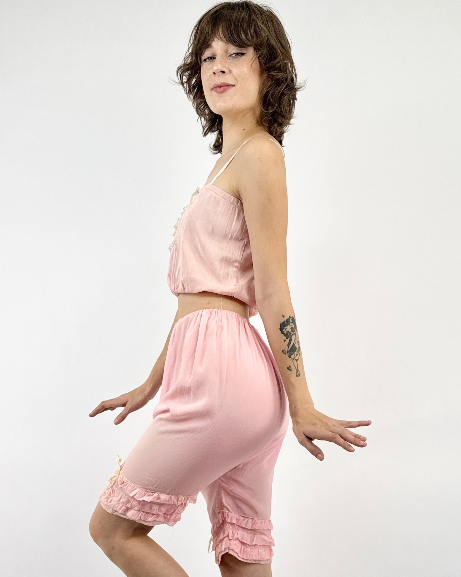 Powder Puff 20s Pink Silk Bloomers