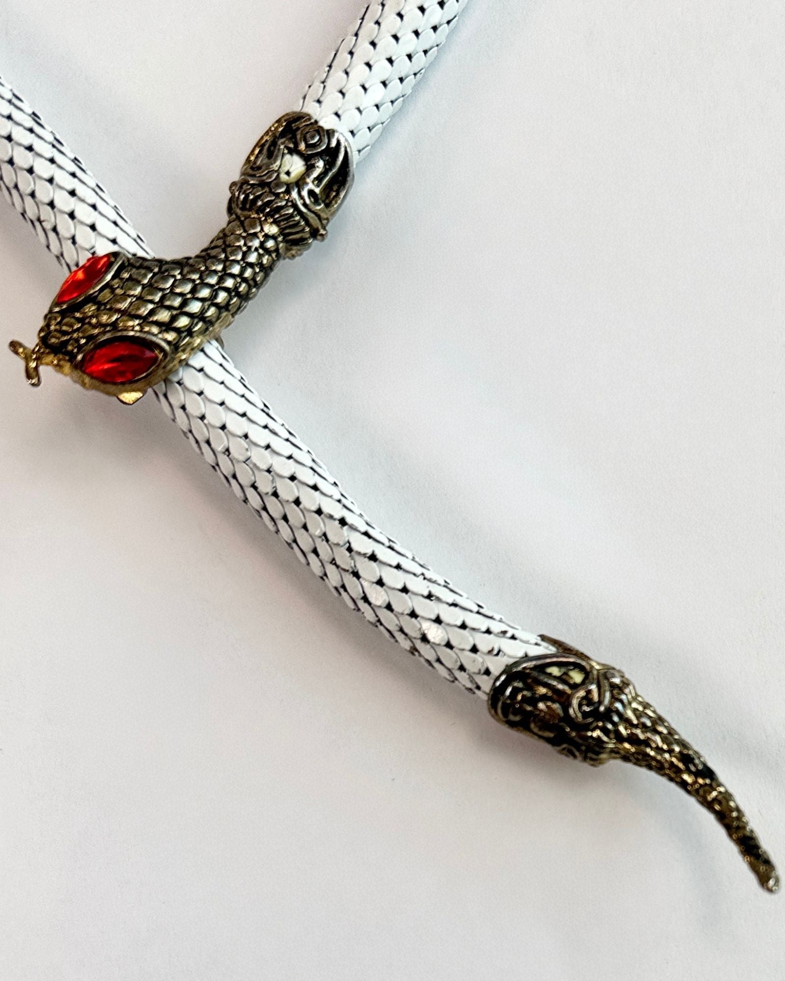 White Choker Snake Necklace