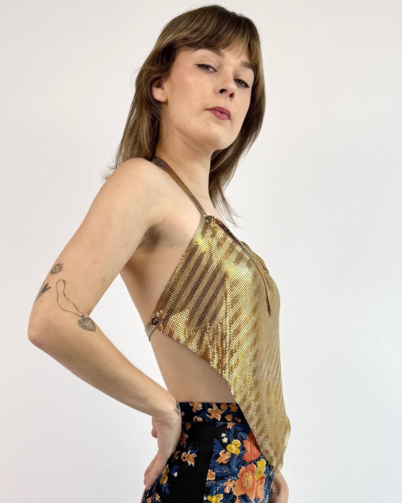 Golden Hour Chainmail Halter Top