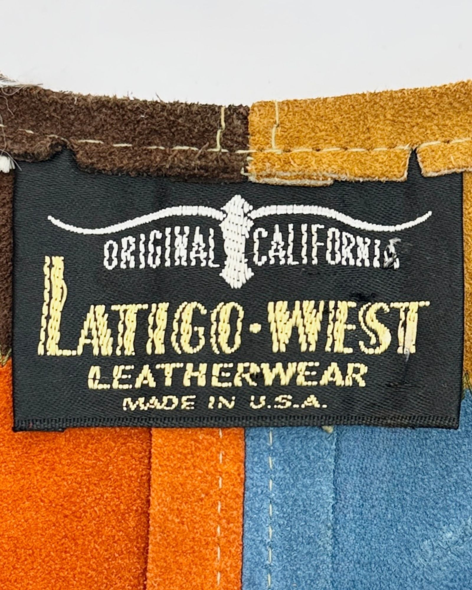 60s Color Block Suede Vest