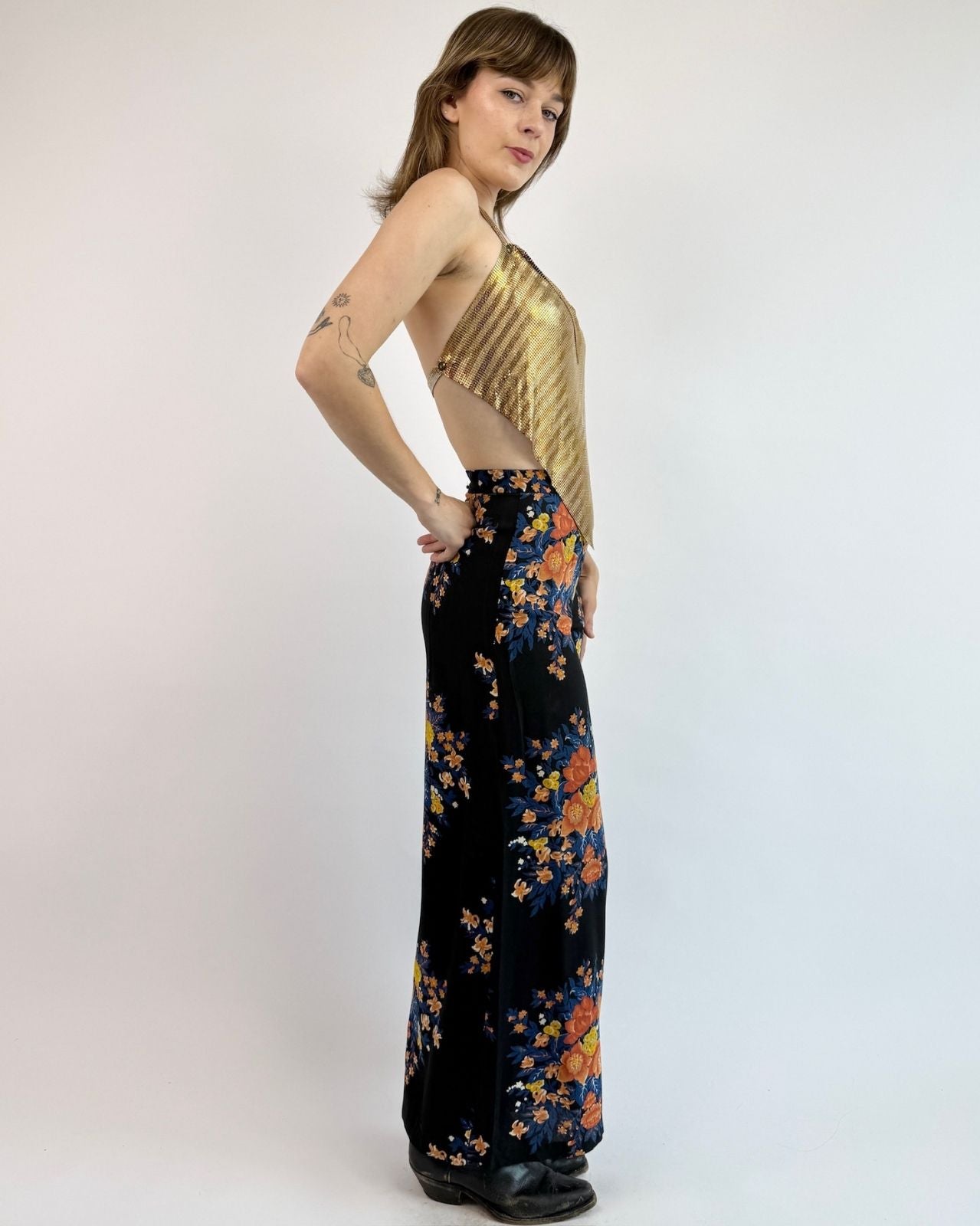70s Sleeping Garden Palazzo Pants
