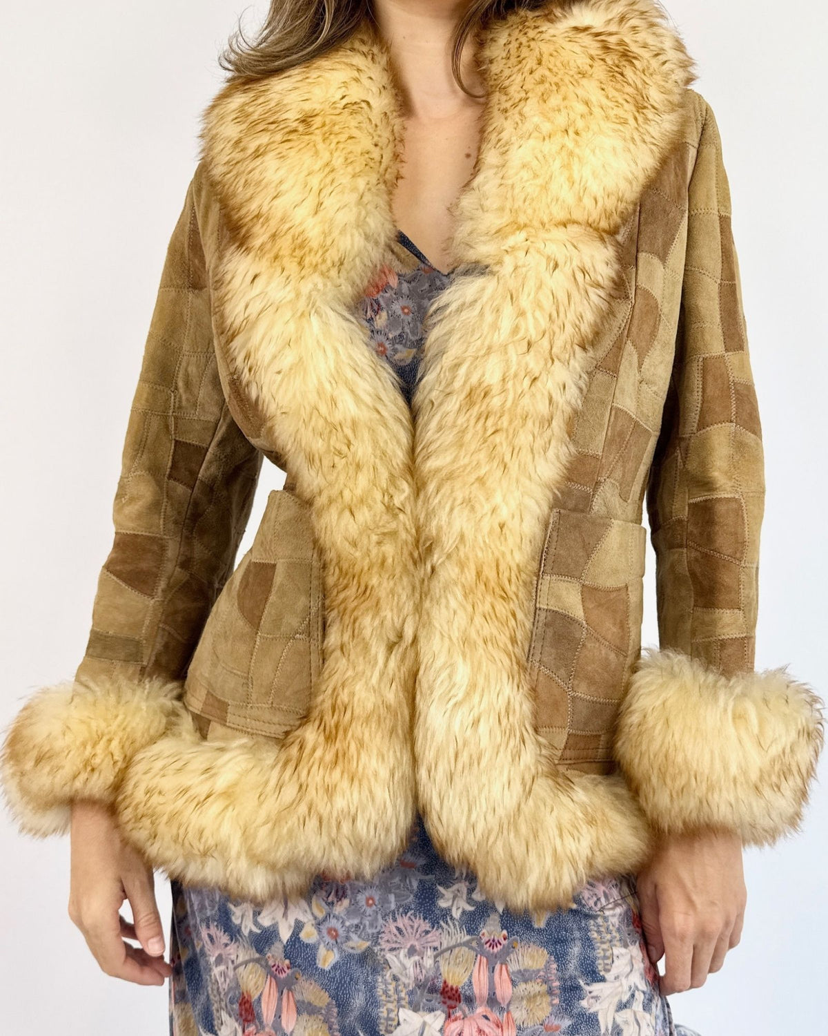 A Piece of You Patchwork Suede Coat