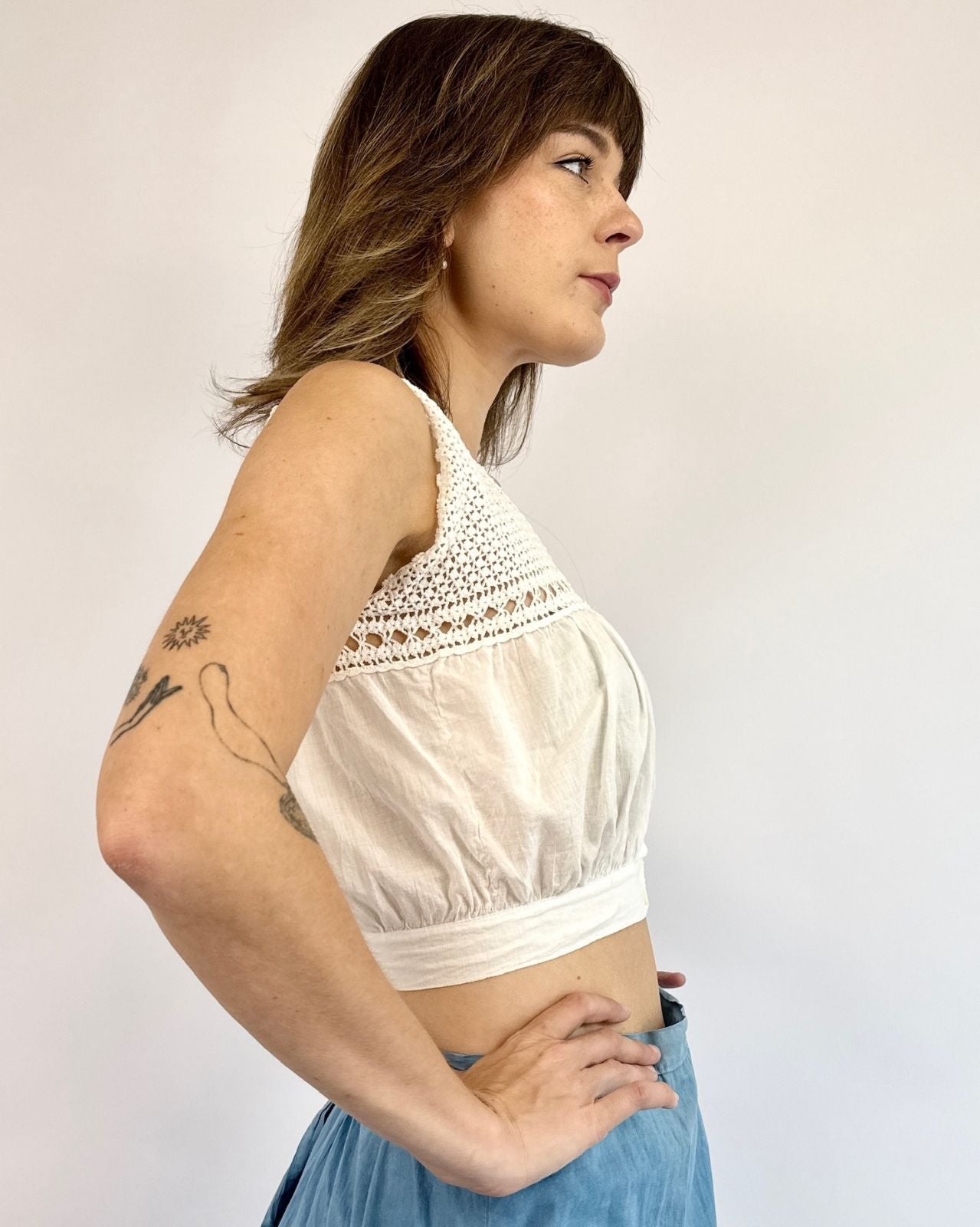 White Edwardian Lace Corset Cover