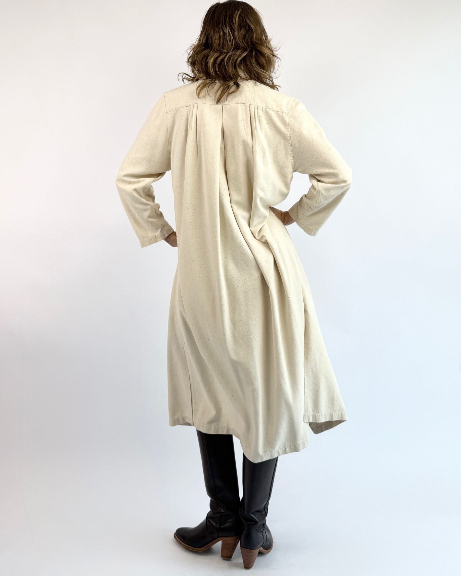 Hint of Vanilla Draped Duster