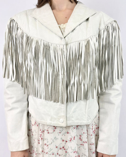 Sloan Peterson White Fringe Jacket