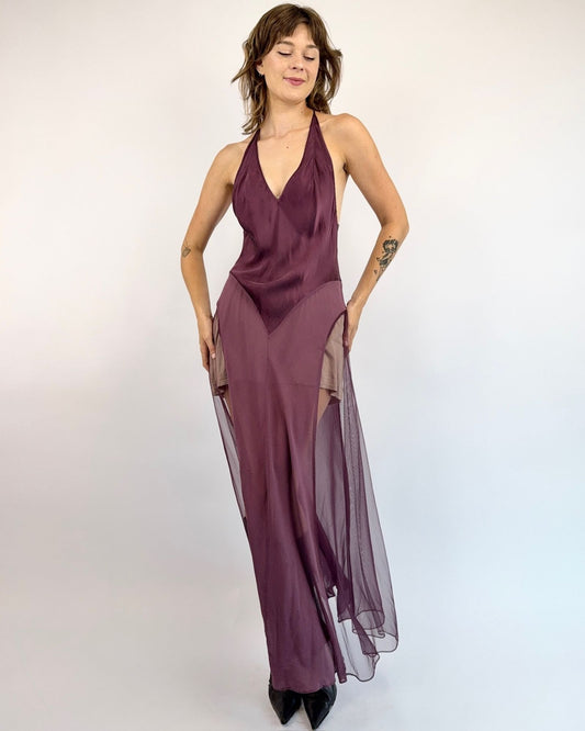 Victoria's Secret Sugared Plum Silk Gown