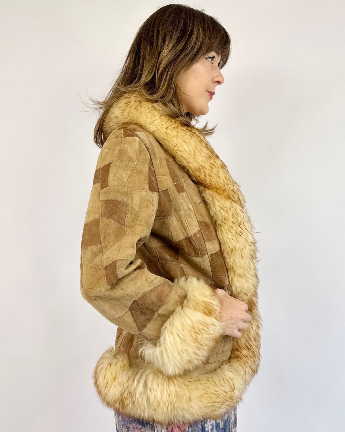 A Piece of You Patchwork Suede Coat