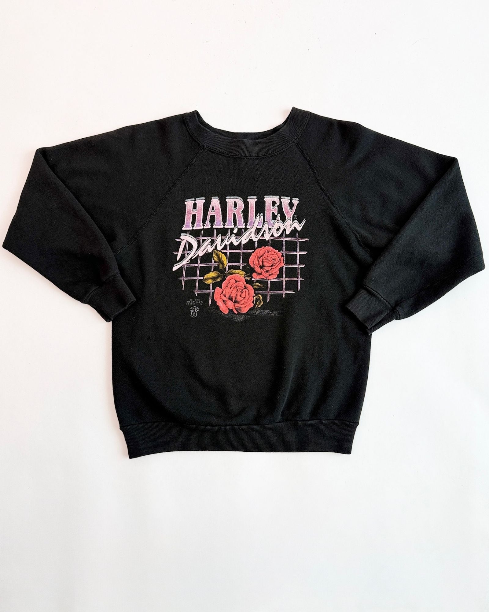 80s Harley Davidson Rose Sweatshirt