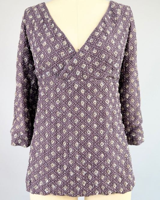 Lavender Beaded Top