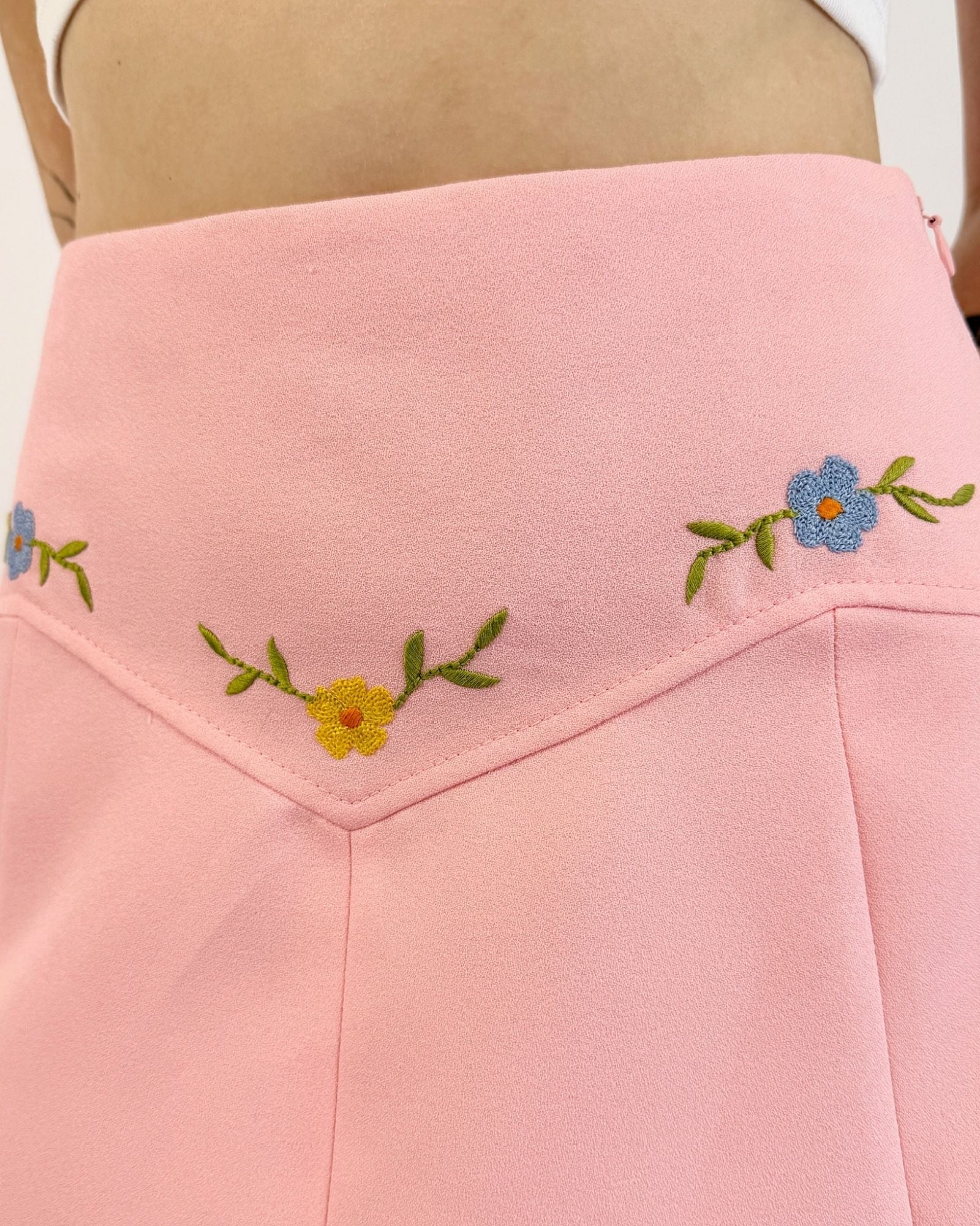 Miu Miu Pretty in Petals A-line Skirt