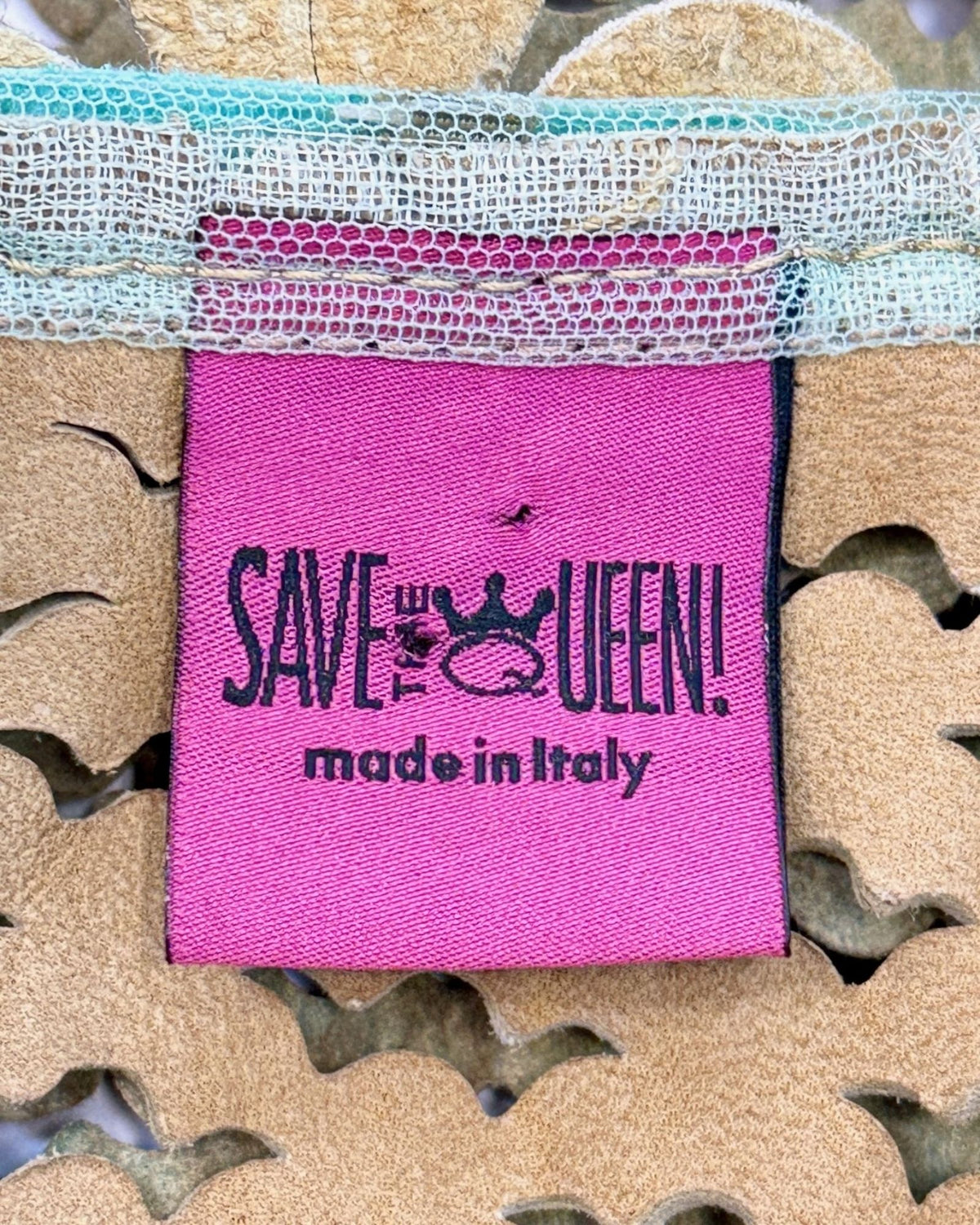 Save The Queen Aquamarine Appliqué Vest
