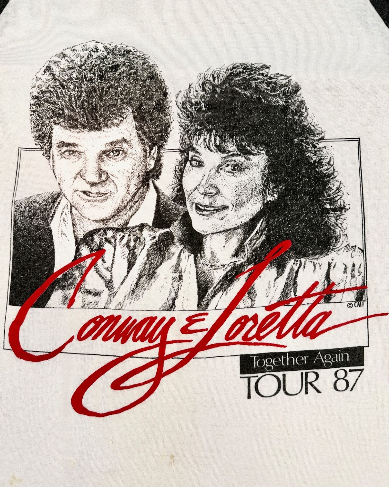 Conway and Loretta 1987 Raglan Tee