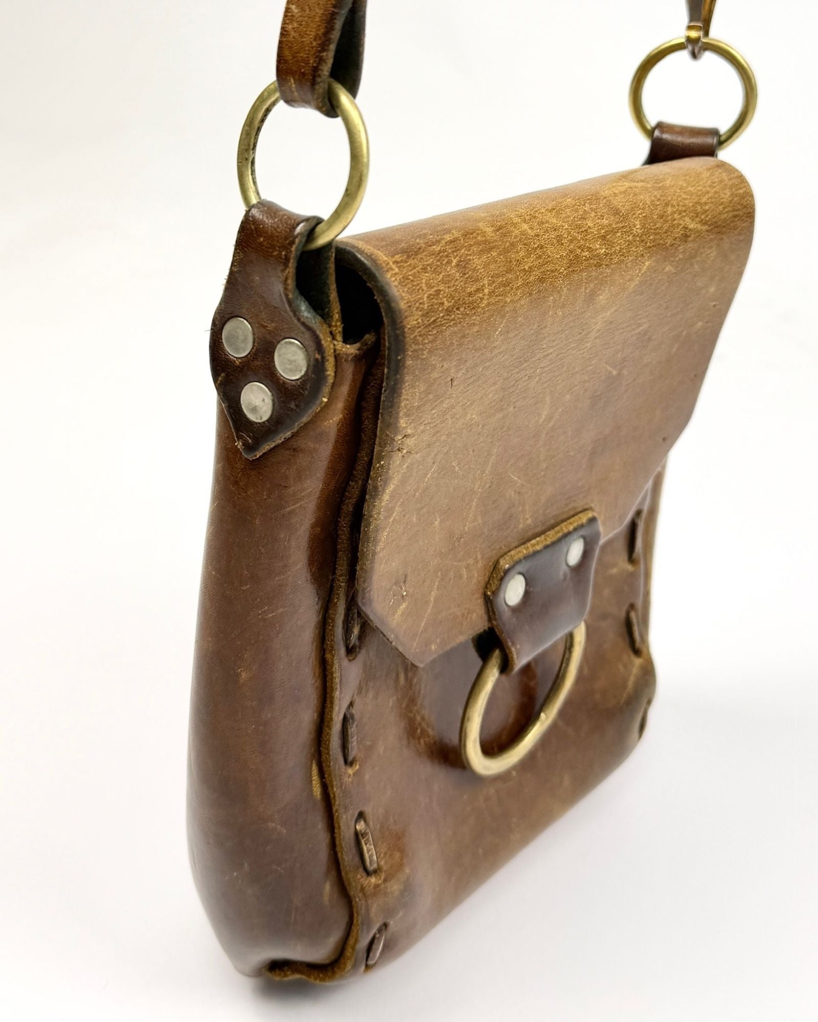 60s Travel Onward Leather Crossbody Bag