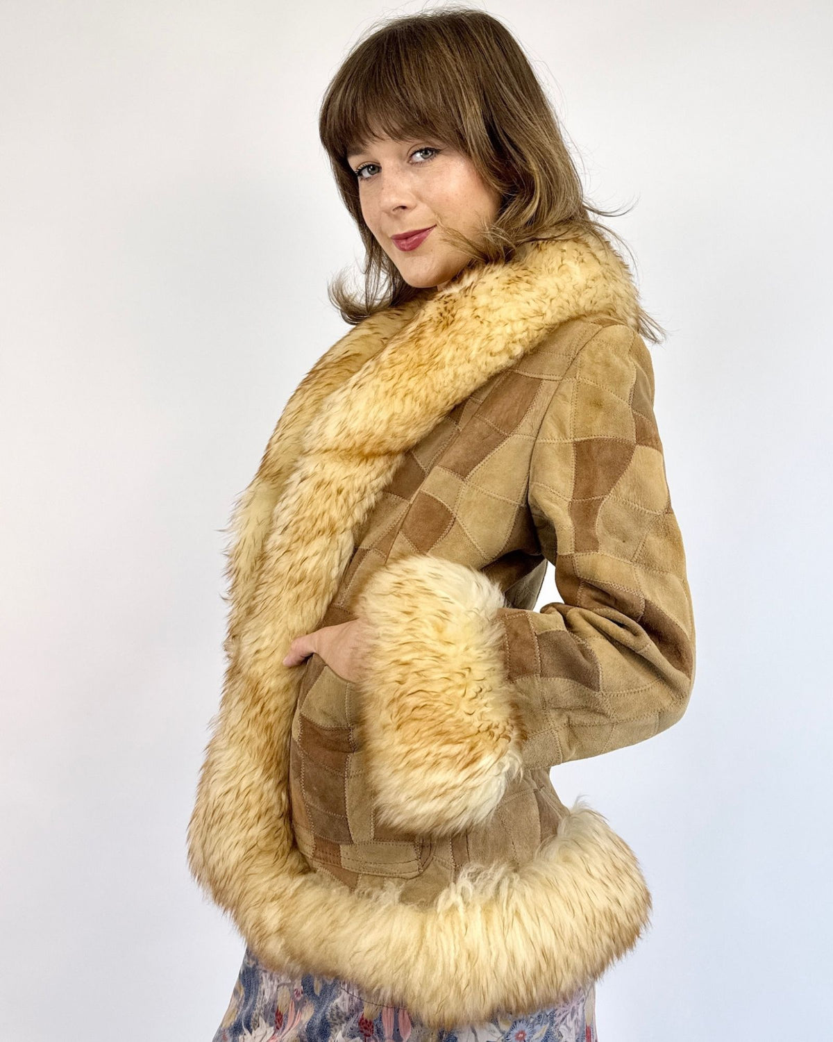 A Piece of You Patchwork Suede Coat