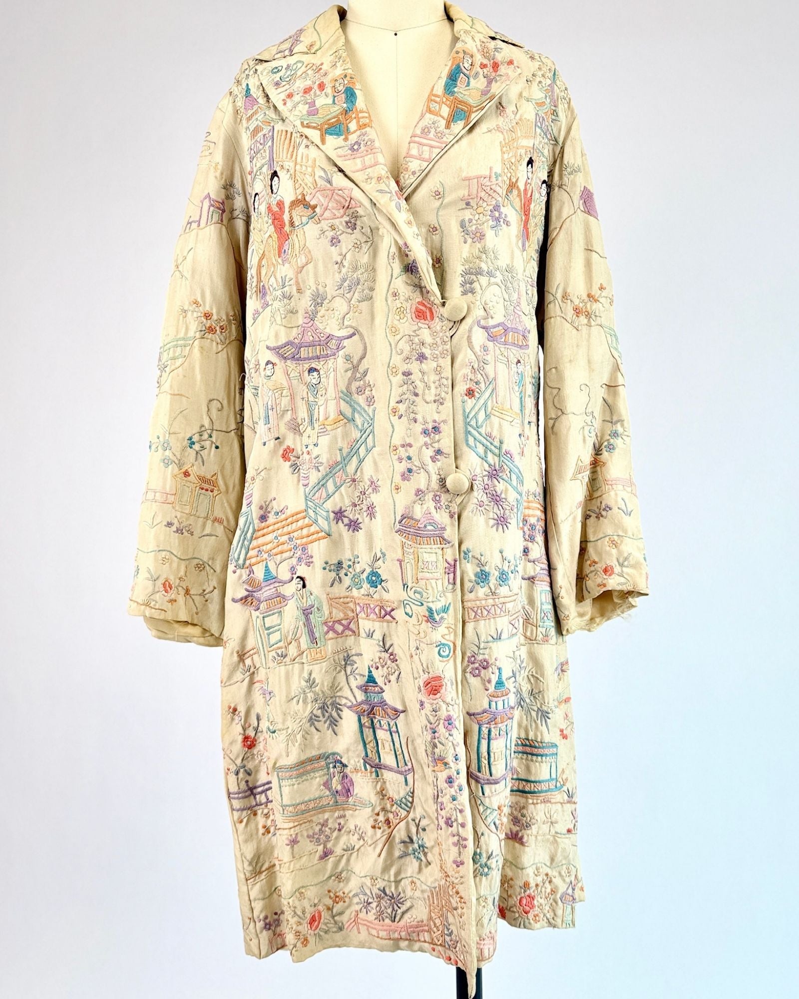 1920's Embroidered Chinese Robe