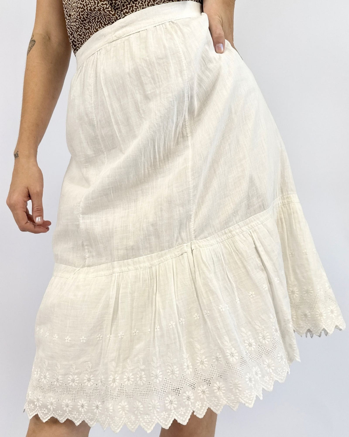 Dove Calls Cotton Edwardian Eyelet Skirt