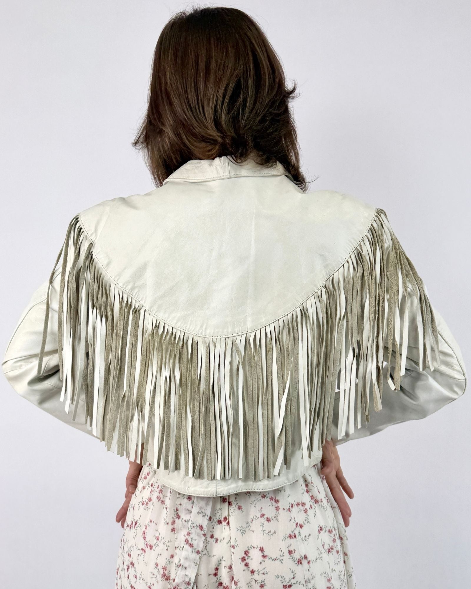 Sloan Peterson White Fringe Jacket