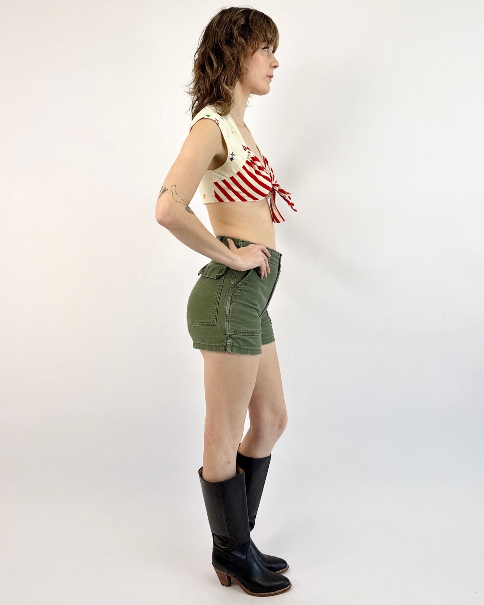 Olive You Fatigue Shorts