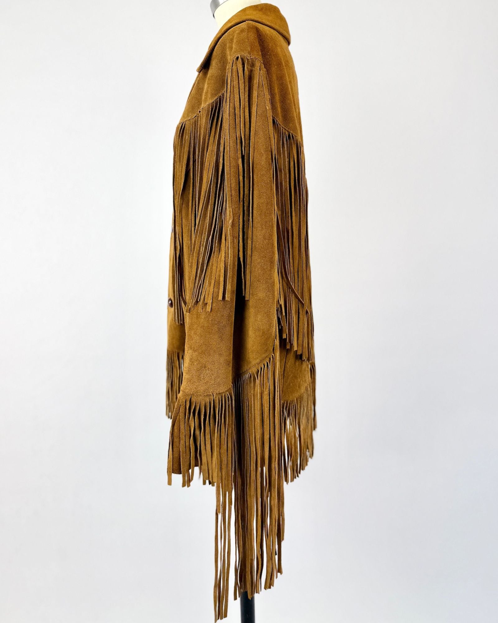Brown Suede Fringe Jacket