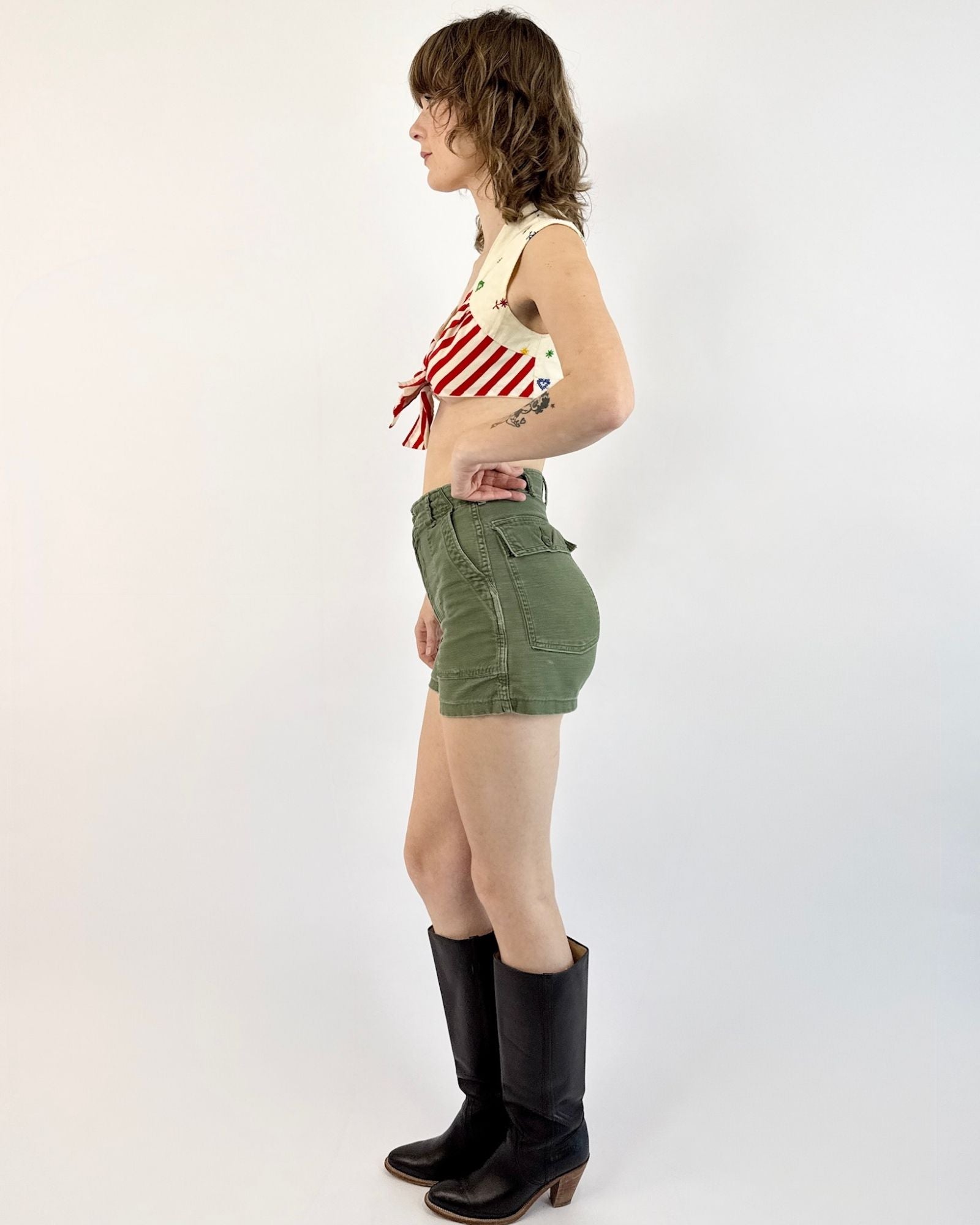 Olive You Fatigue Shorts