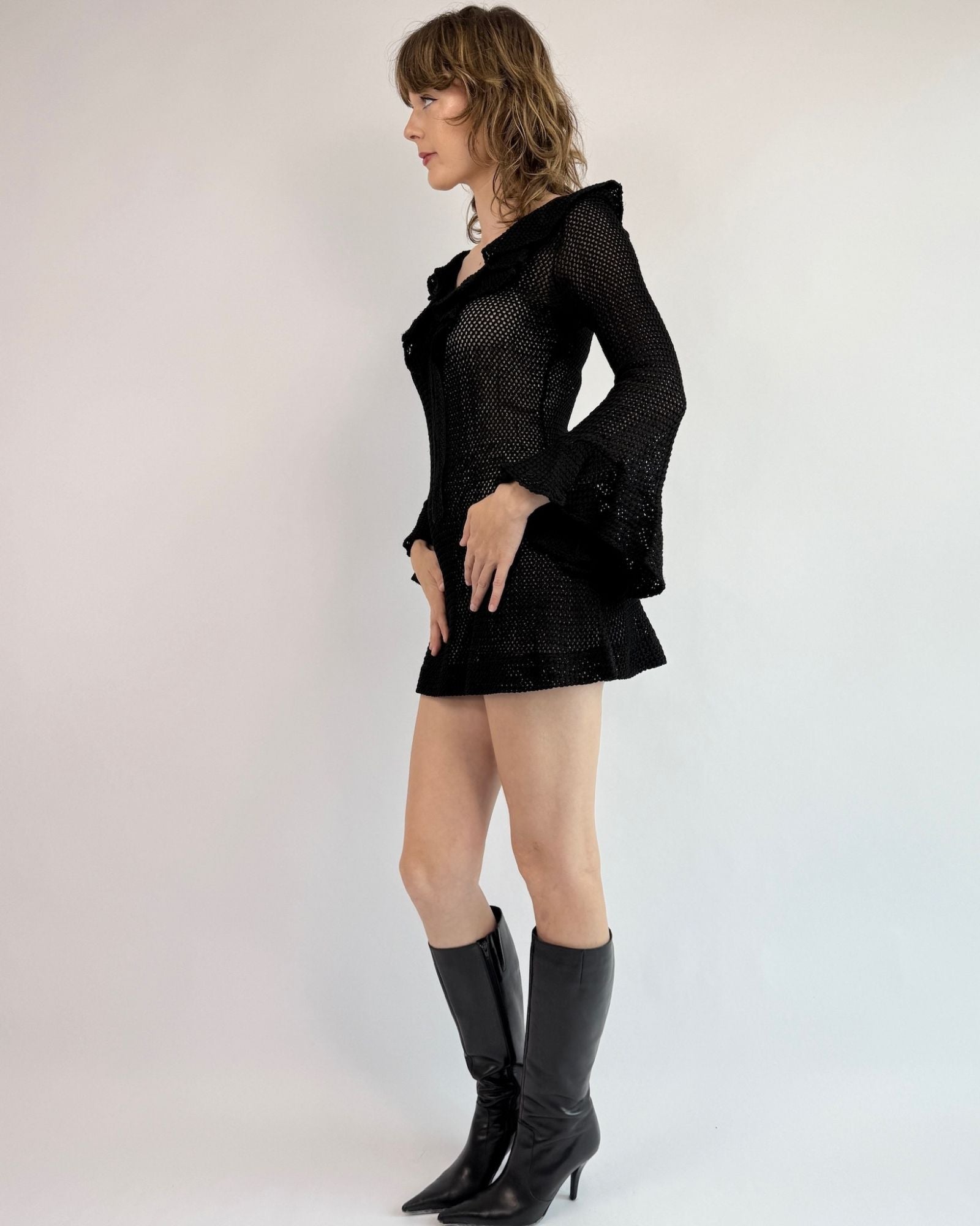 Mr Boots 60s Ripple Effect Mini Dress