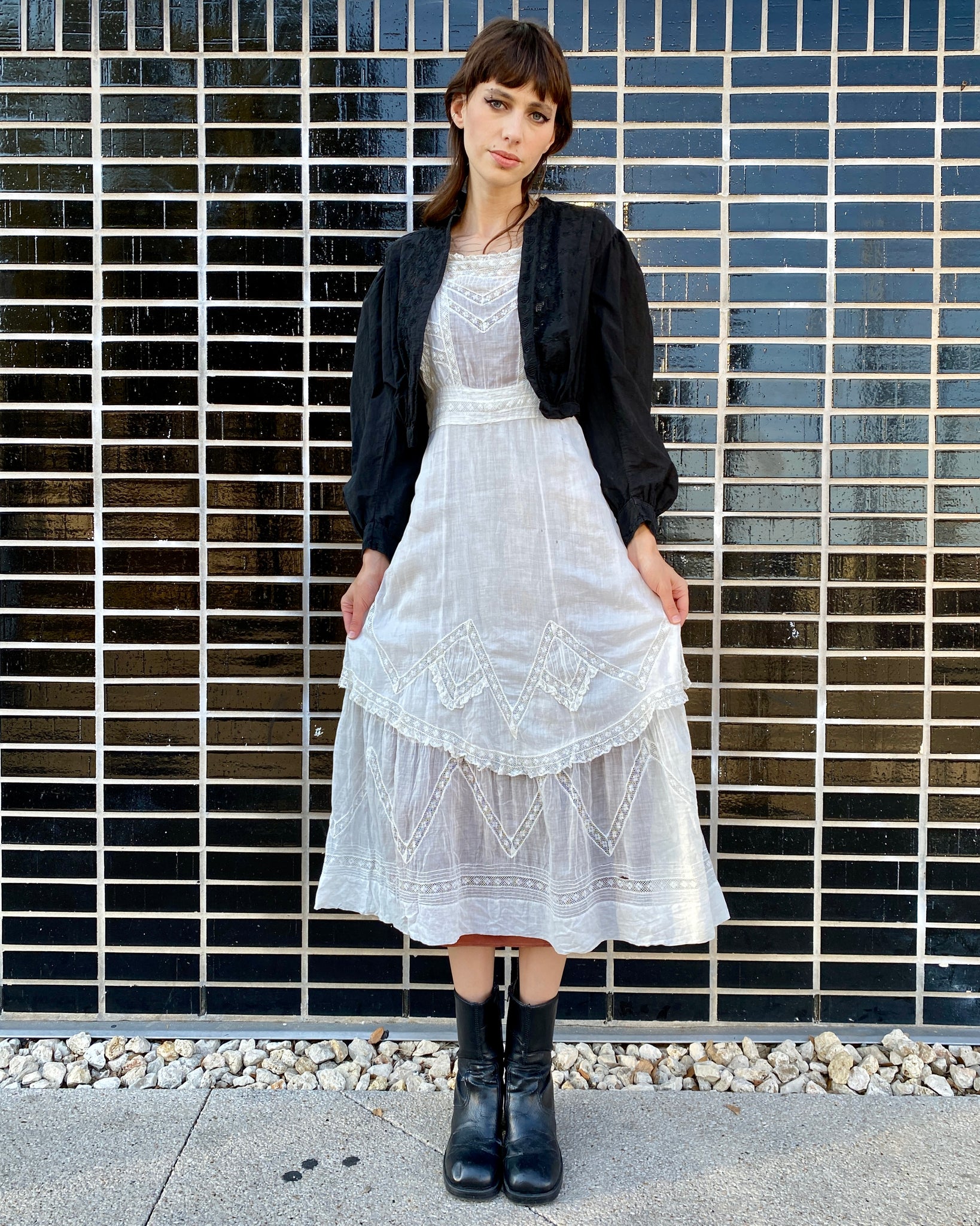 Harvest Edwardian White Lace Dress