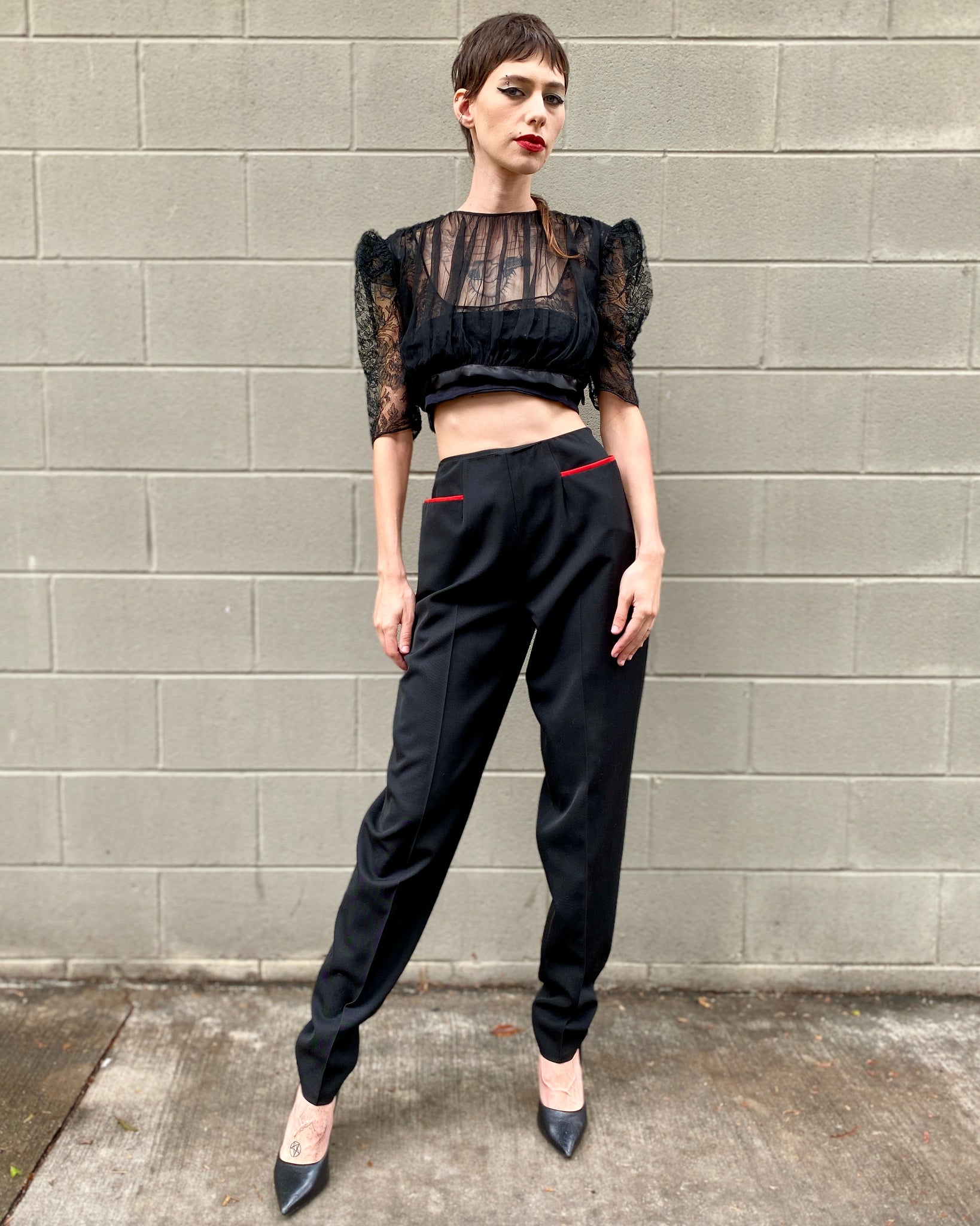 Black Cherry Norma Kamali Trousers