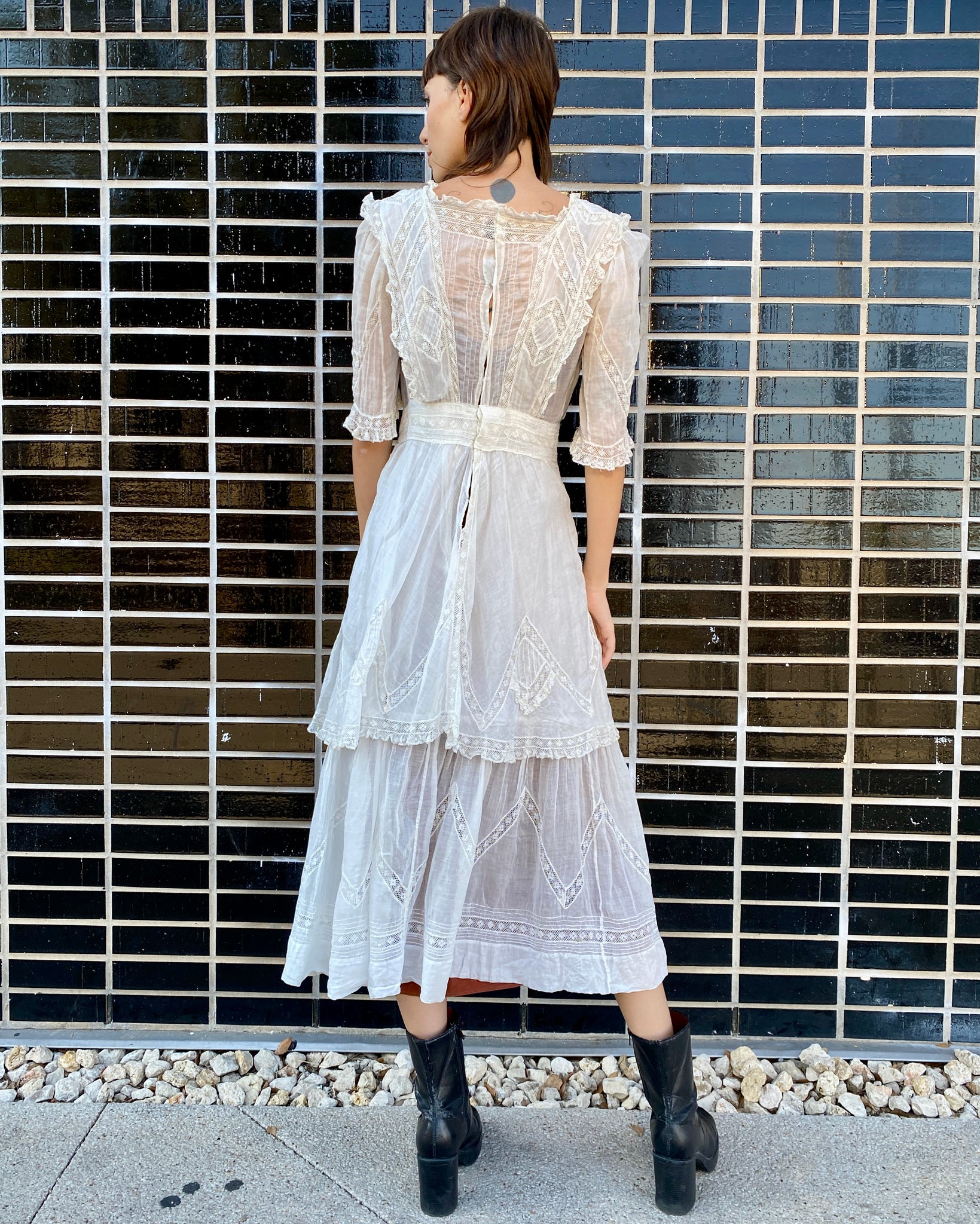 Harvest Edwardian White Lace Dress