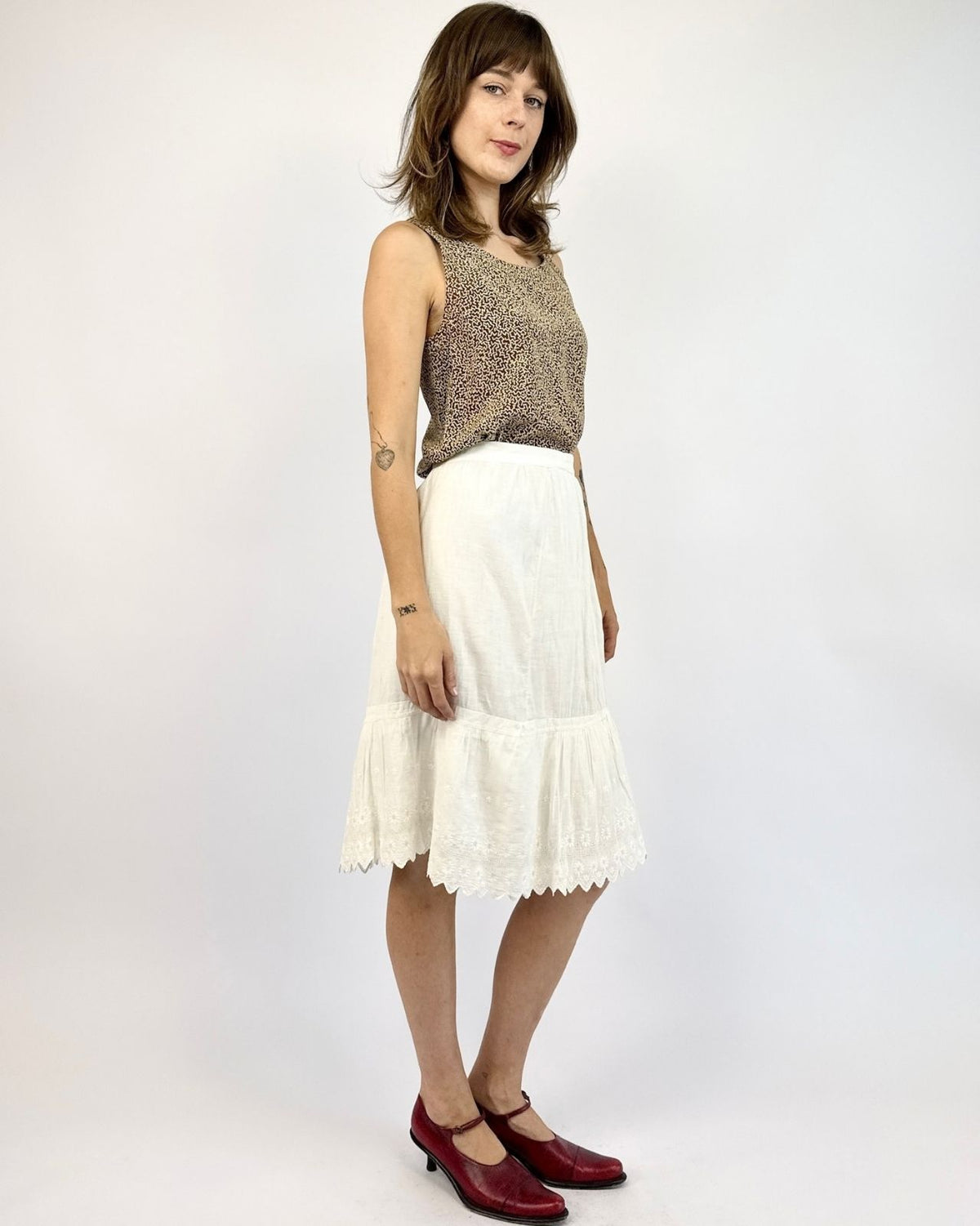 Dove Calls Cotton Edwardian Eyelet Skirt