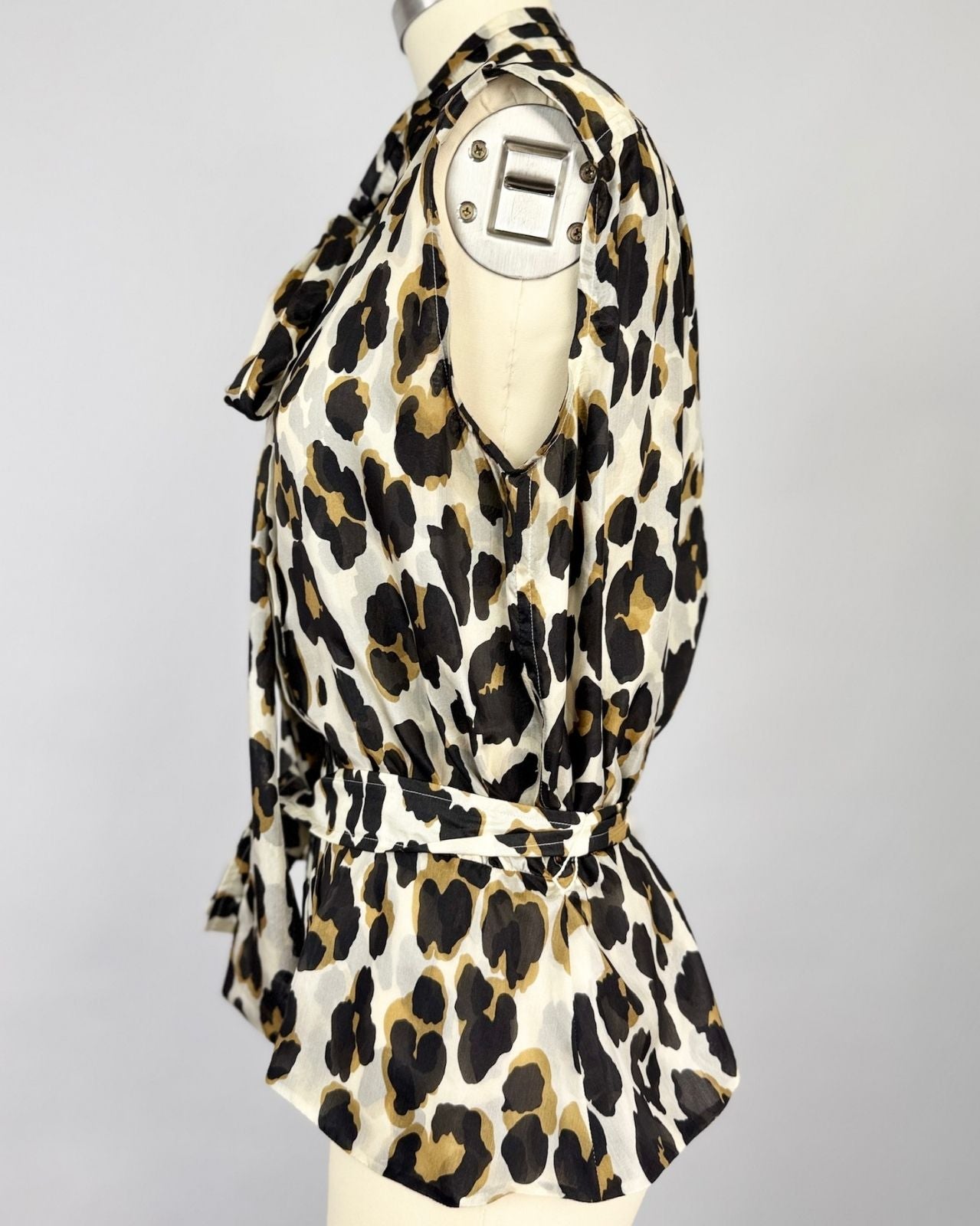 Yves Saint Laurent Leopard Silk Blouse
