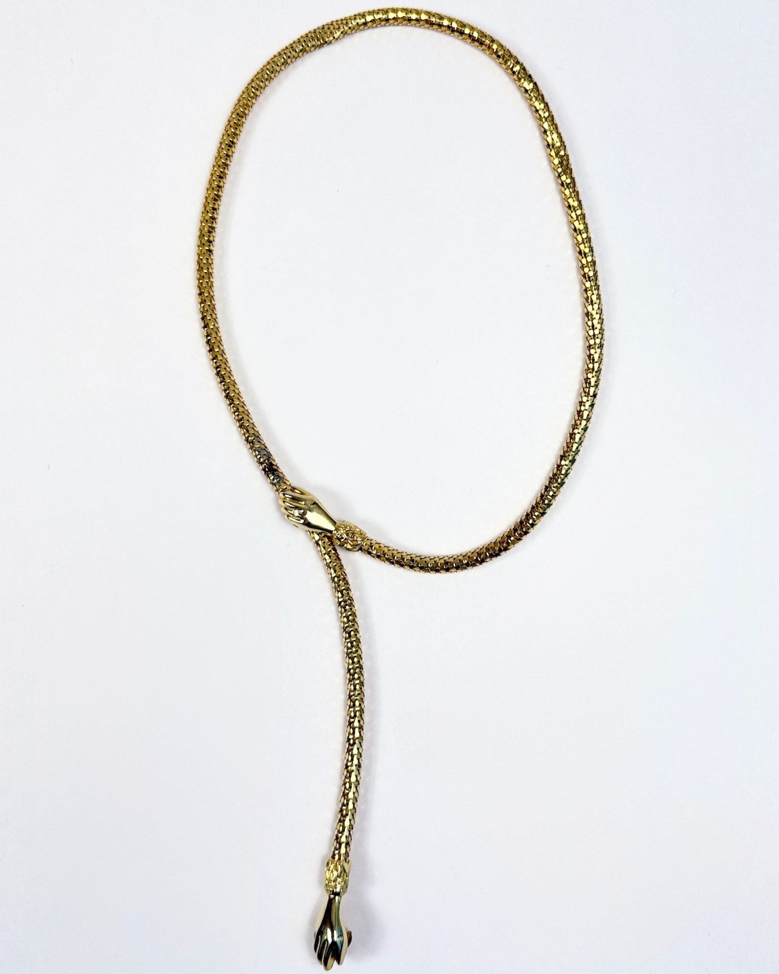 DL Auld gold Mesh Hands Necklace