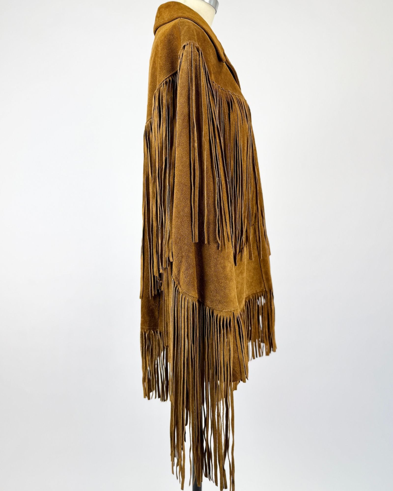 Brown Suede Fringe Jacket