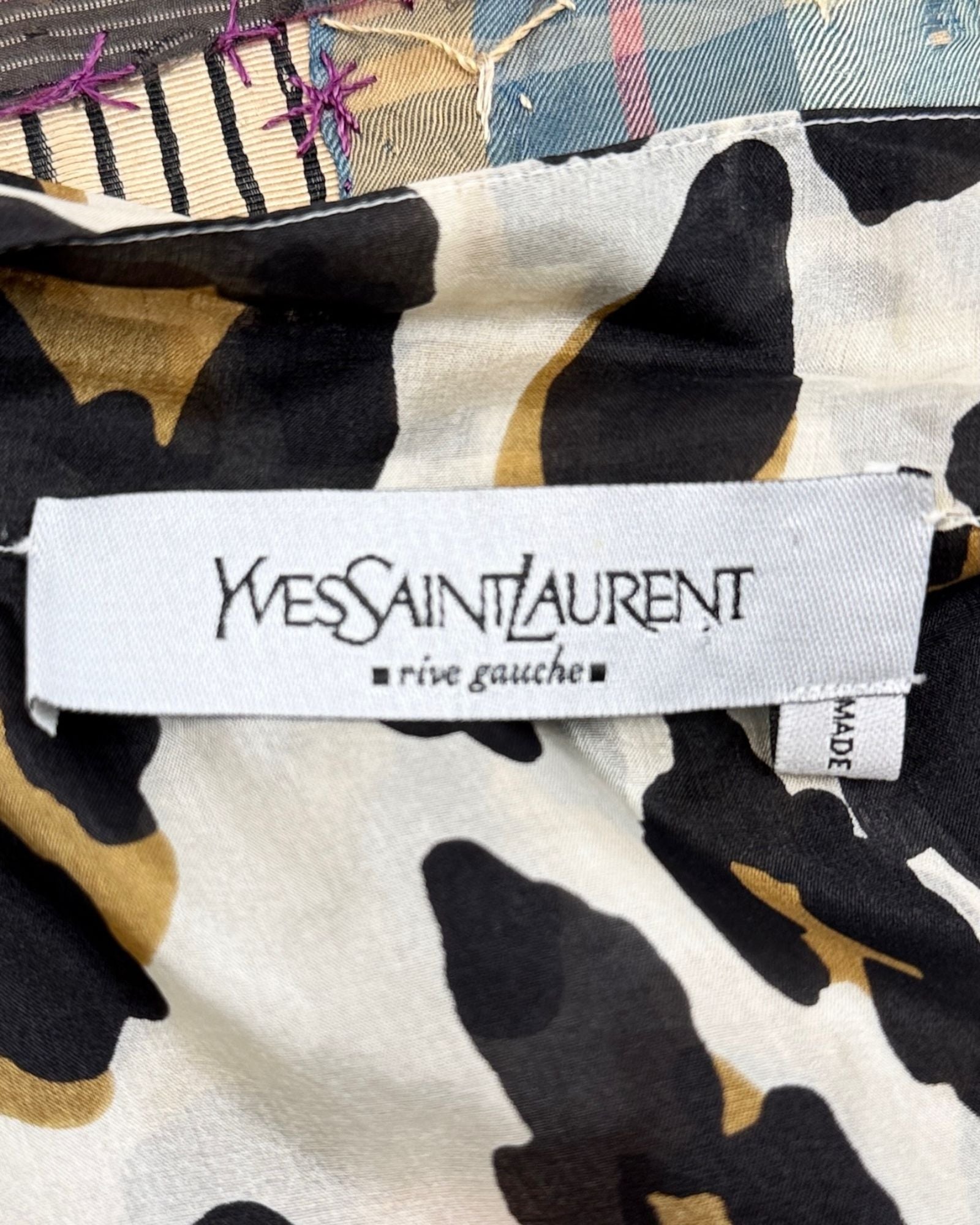 Yves Saint Laurent Leopard Silk Blouse