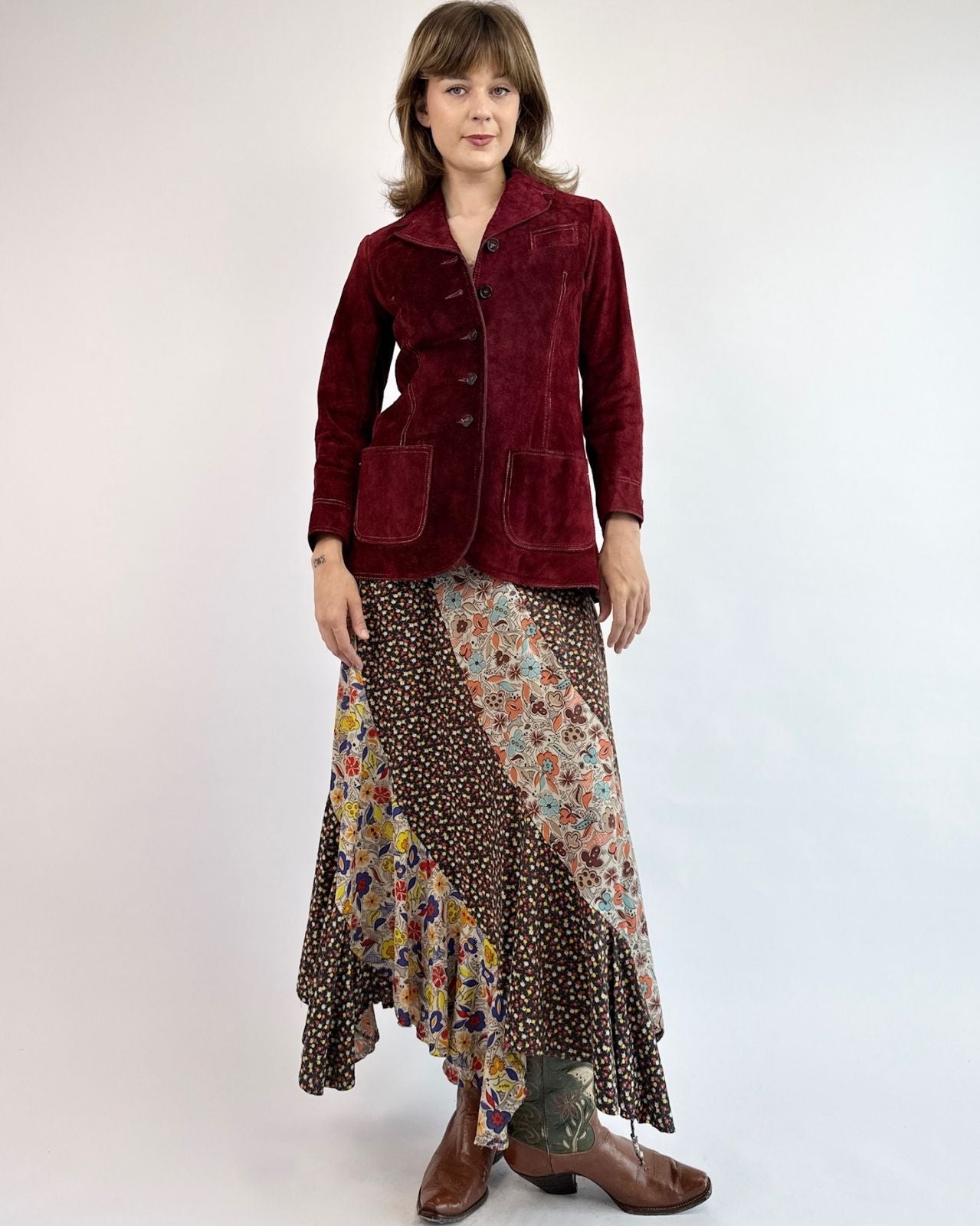 Anne Klein Merlot Suede Jacket