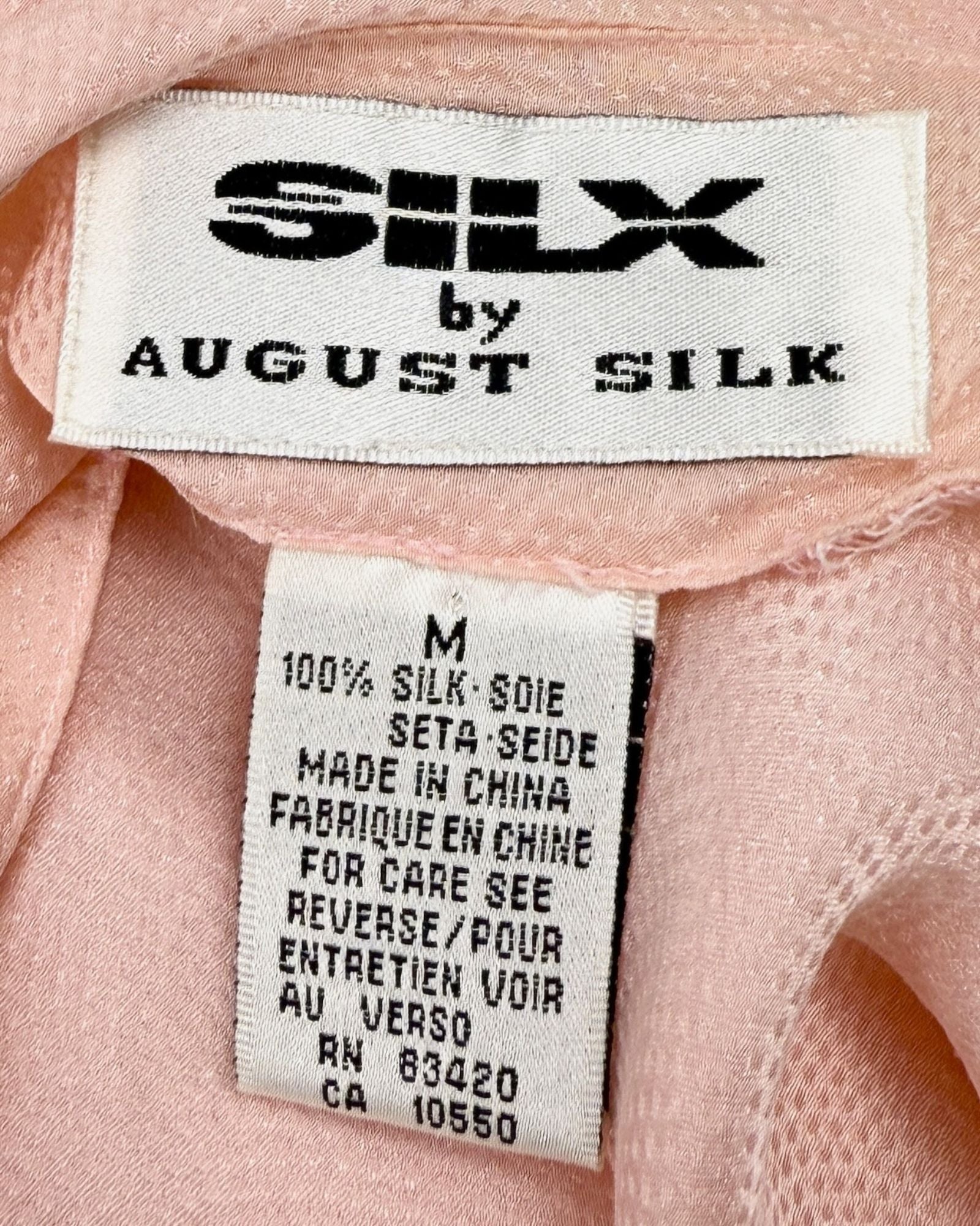 90s Blush Pink Silk Slip