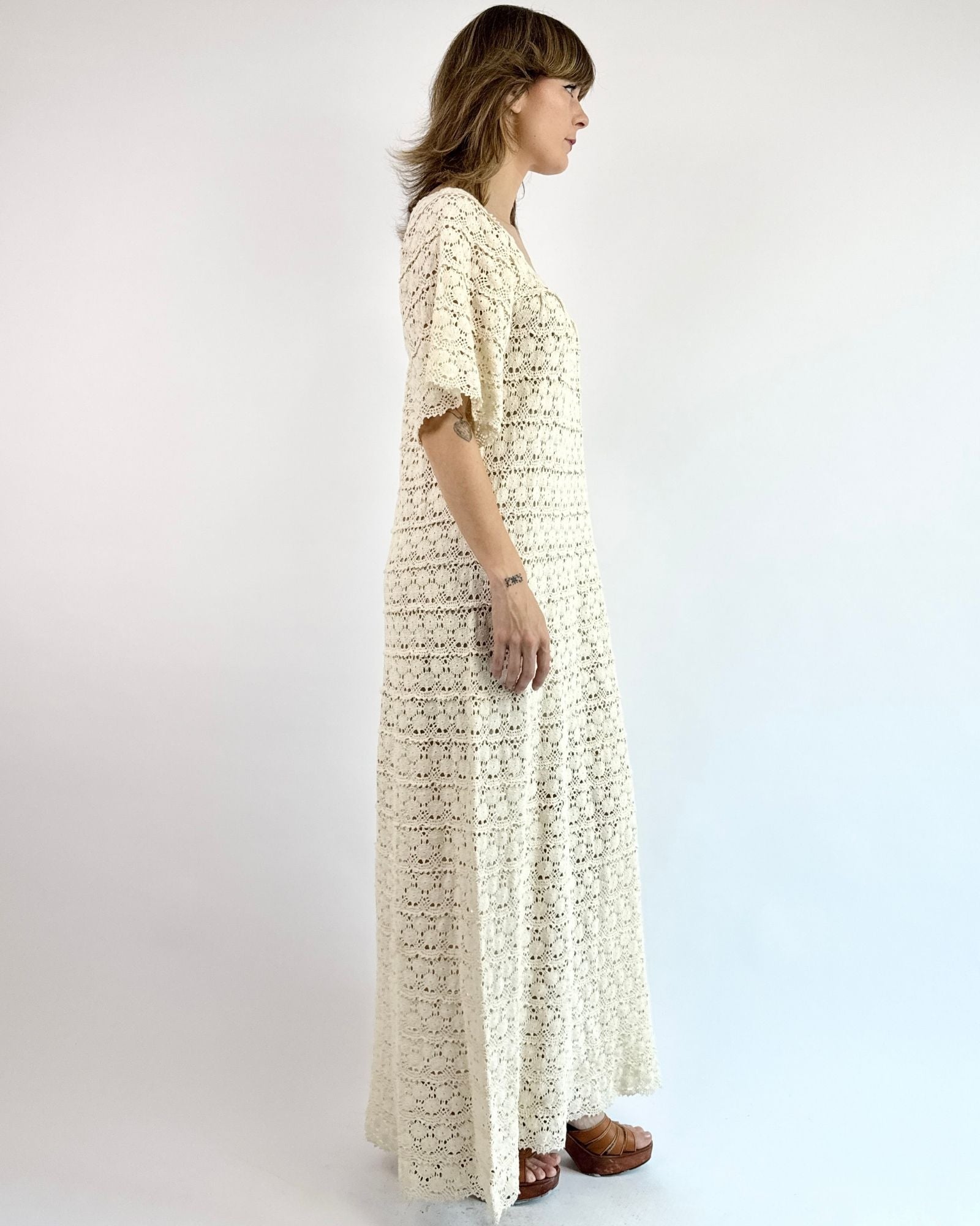 70s Summer Coastlines Crochet Maxi