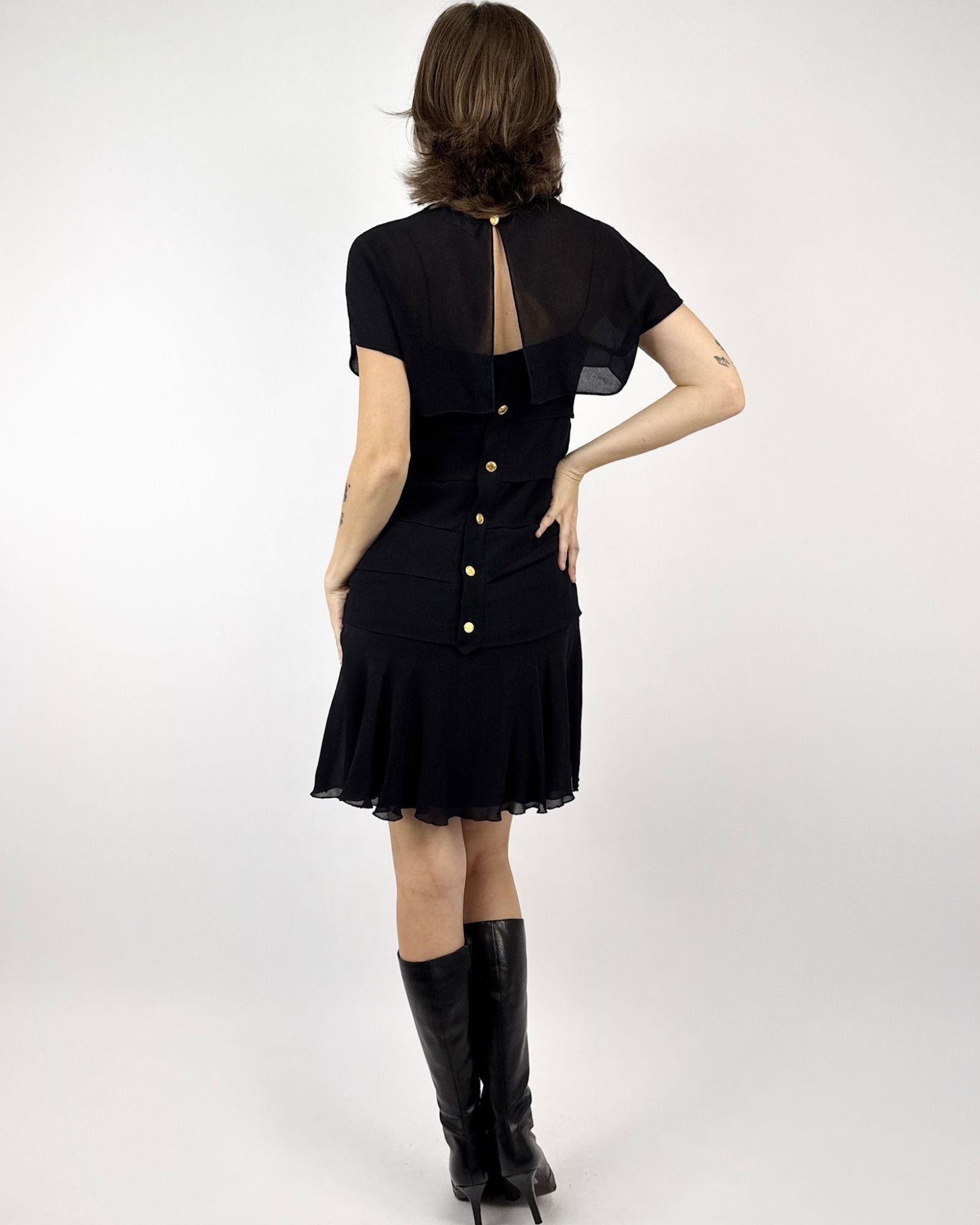 Chanel Shadows Capelet Dress