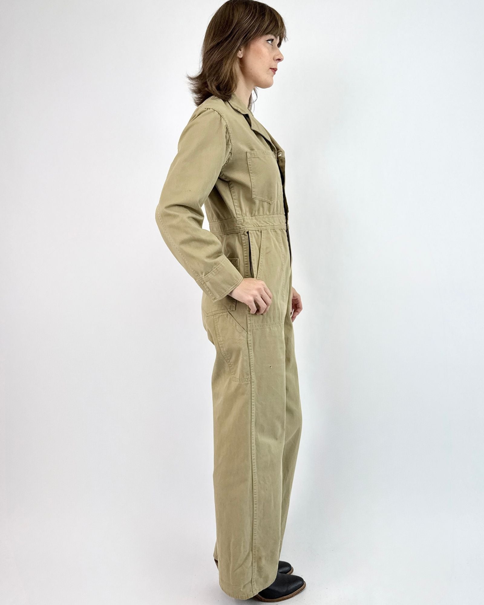 Tan Muscle Up Workwear Coveralls