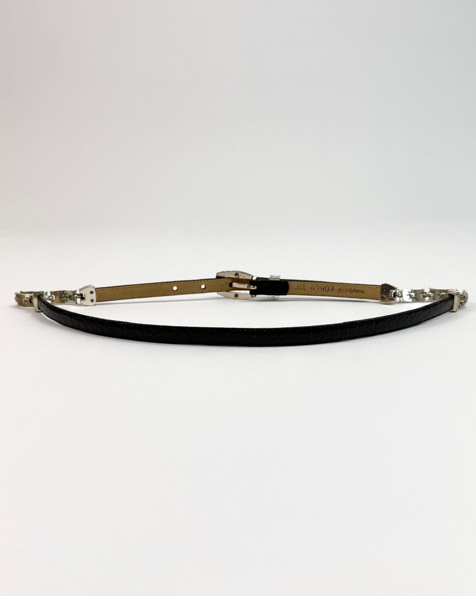 Thin Black Brighton Belt