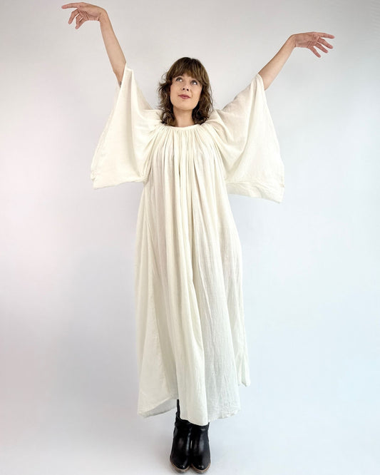 Float On Cream Gauze Maxi Dress