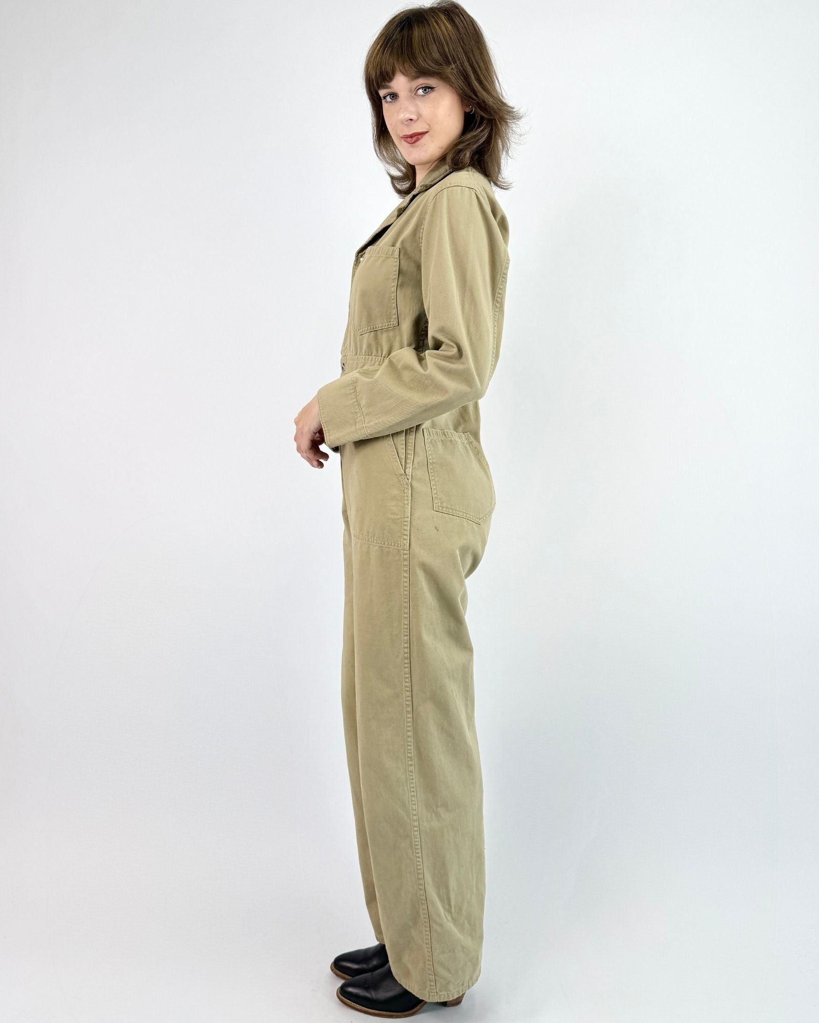 Tan Muscle Up Workwear Coveralls