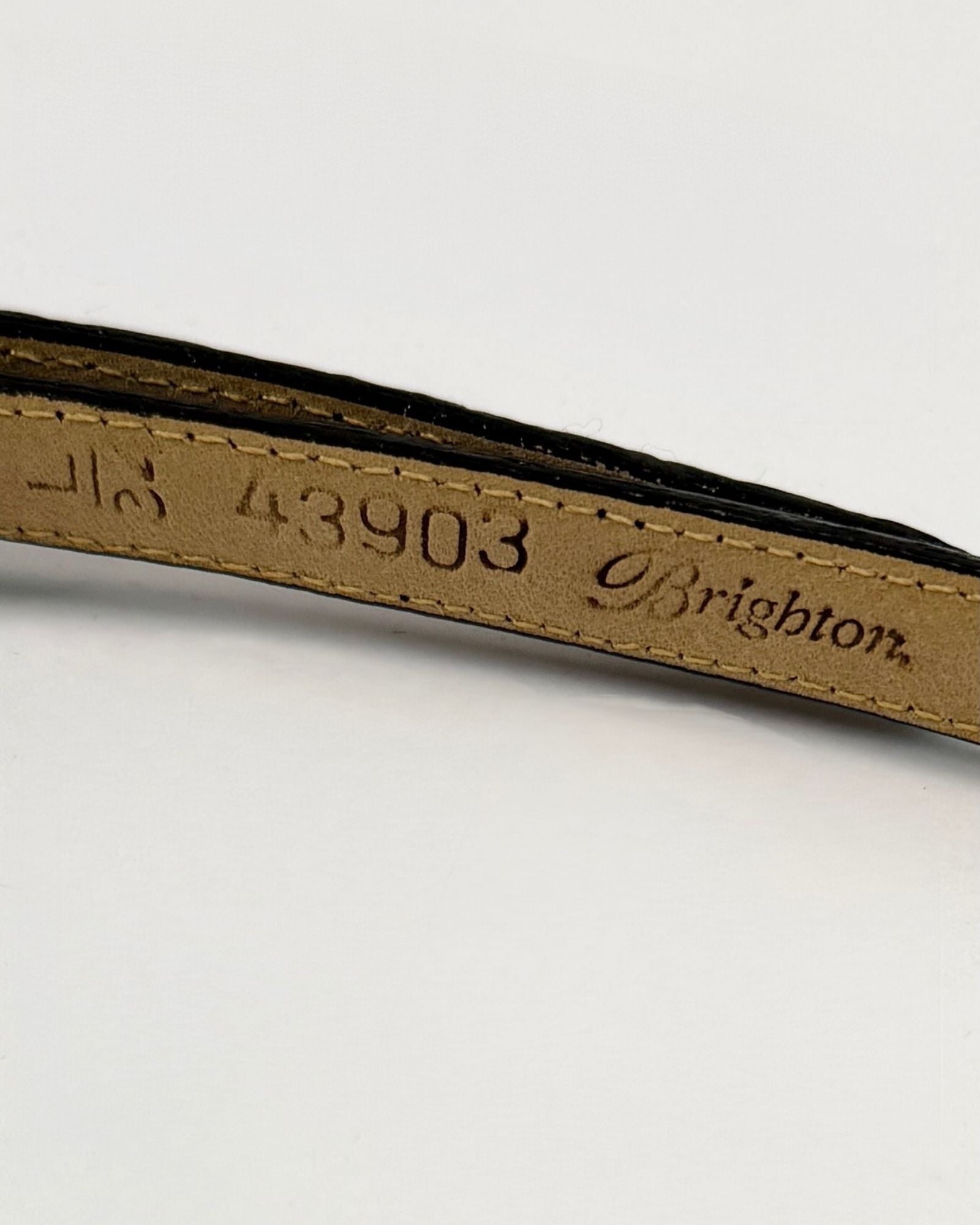 Thin Black Brighton Belt