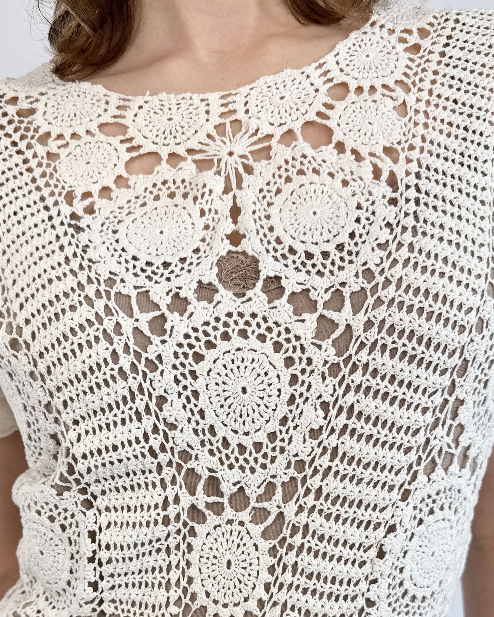 Doily Daze White Crochet Dress